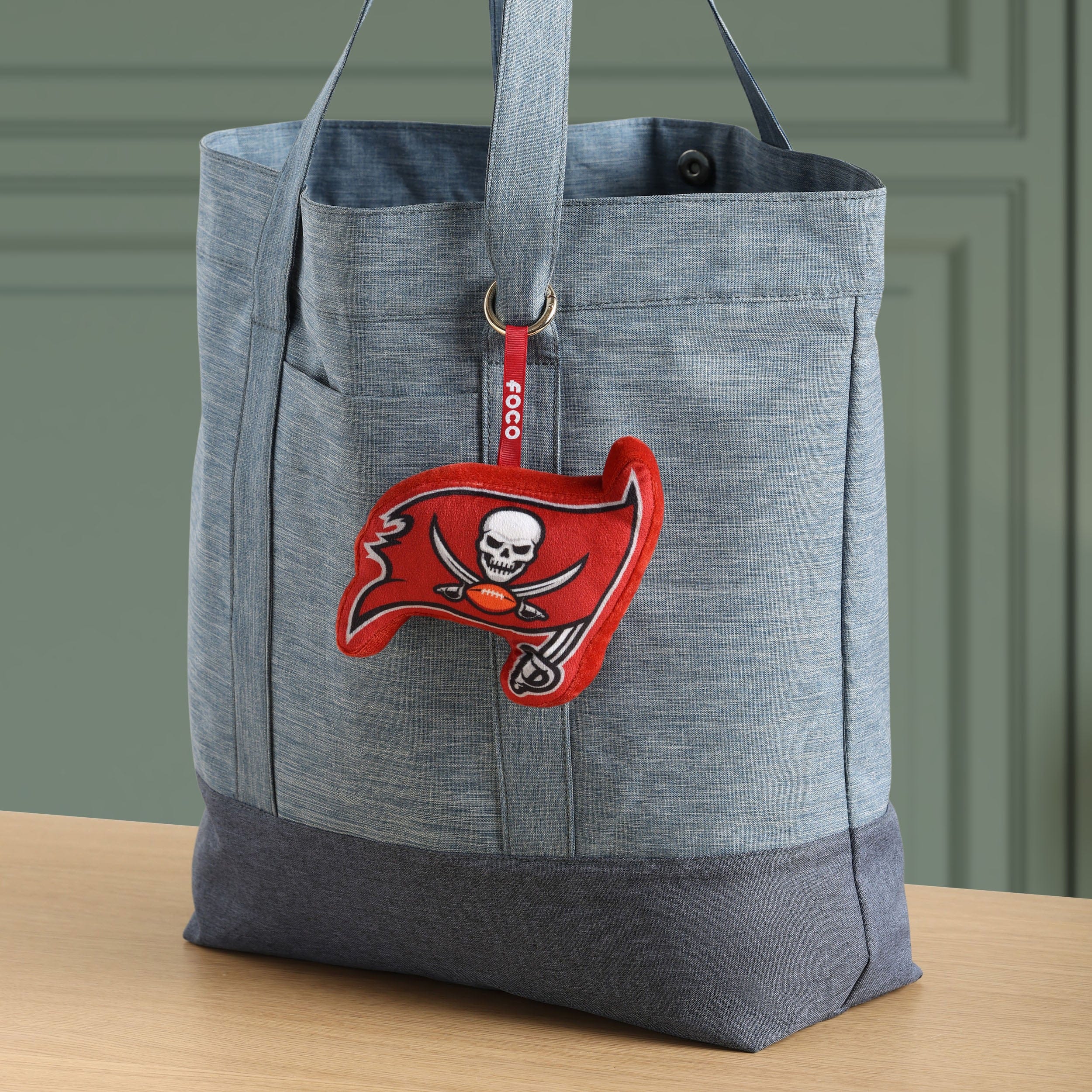 Tampa Bay Buccaneers NFL Plush Team Logo Bag Charm Keychain - Image 2