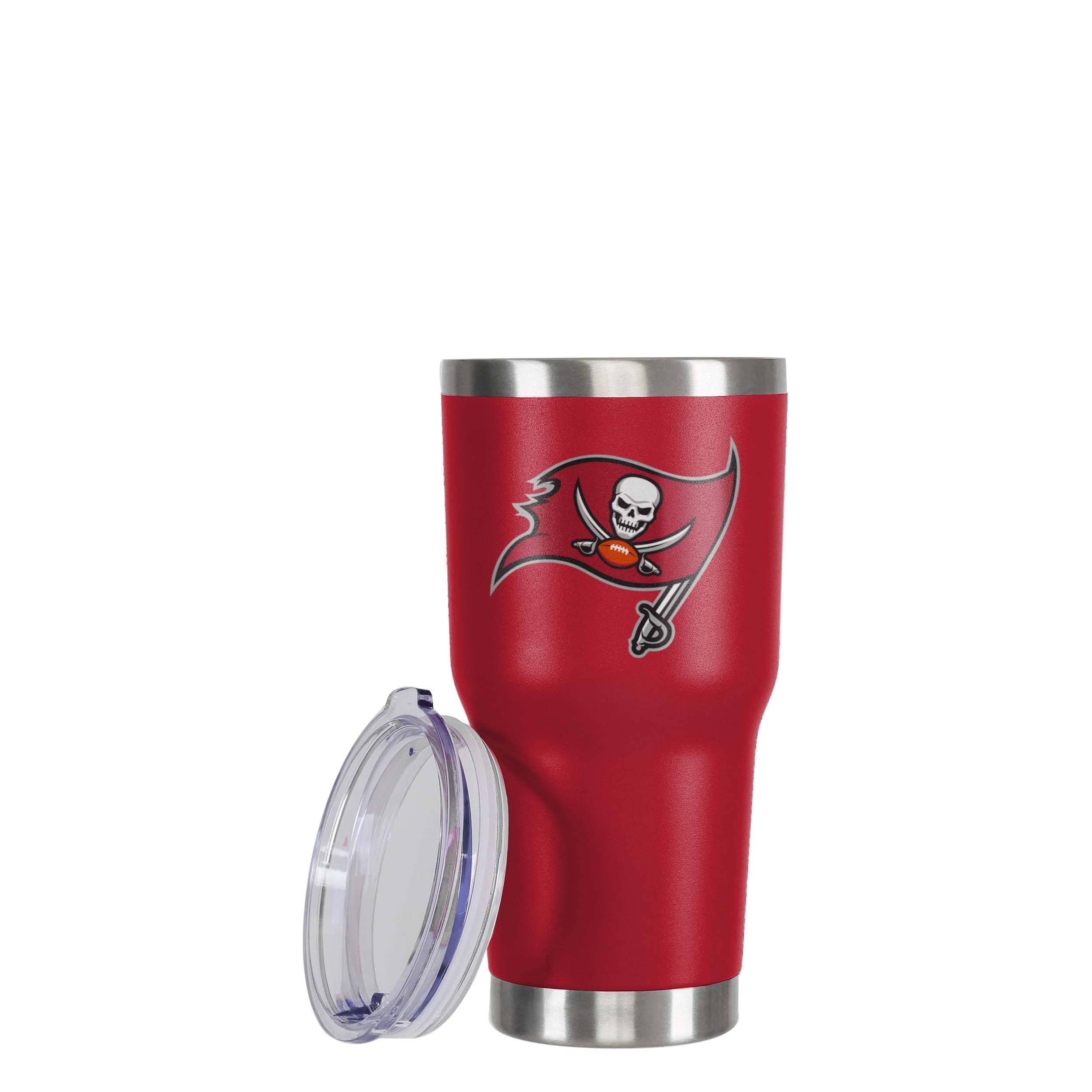 Tampa Bay Buccaneers NFL Red Team Logo 30 oz Tumbler - Image 3