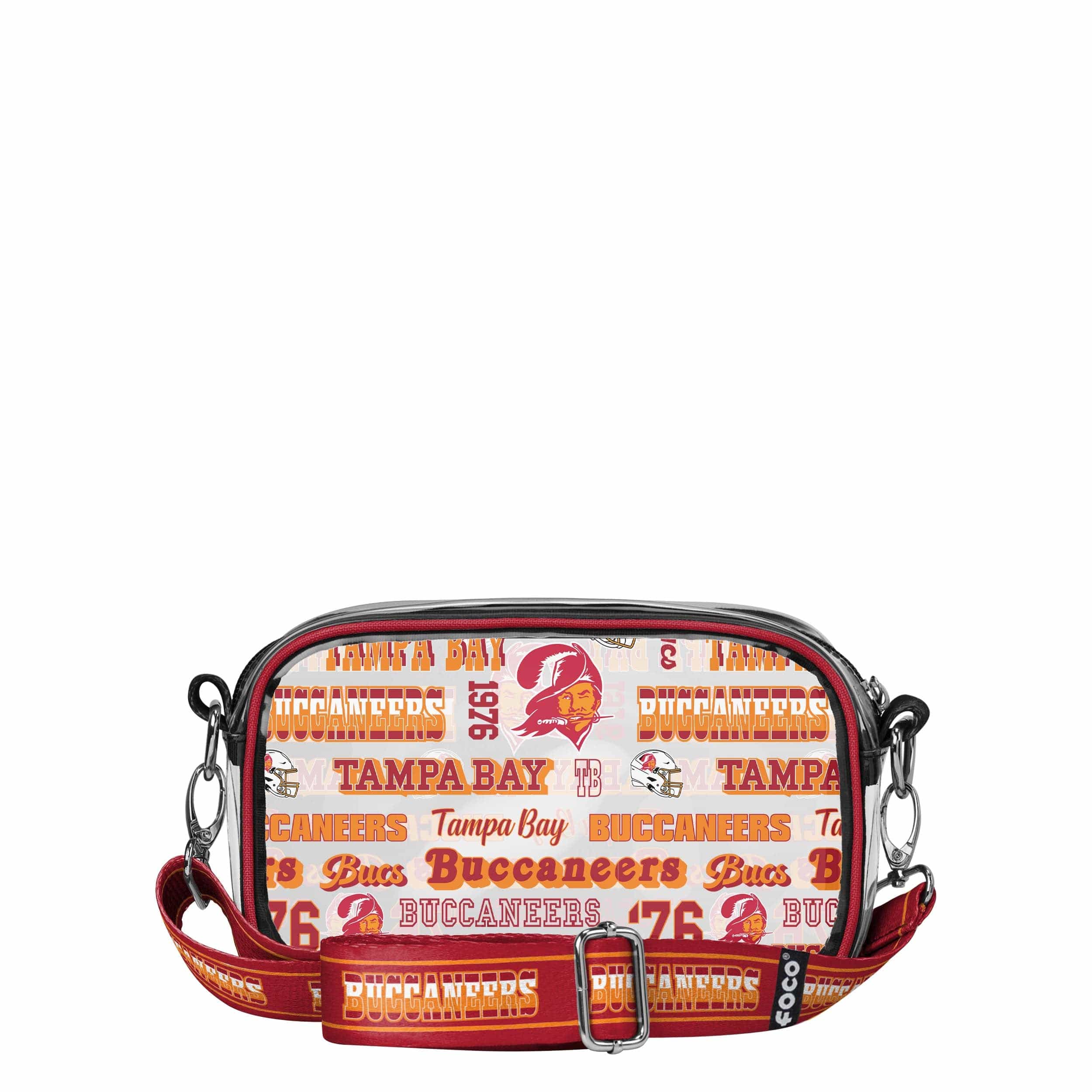 Tampa Bay Buccaneers NFL Repeat Retro Print Clear Crossbody Bag - Image 5