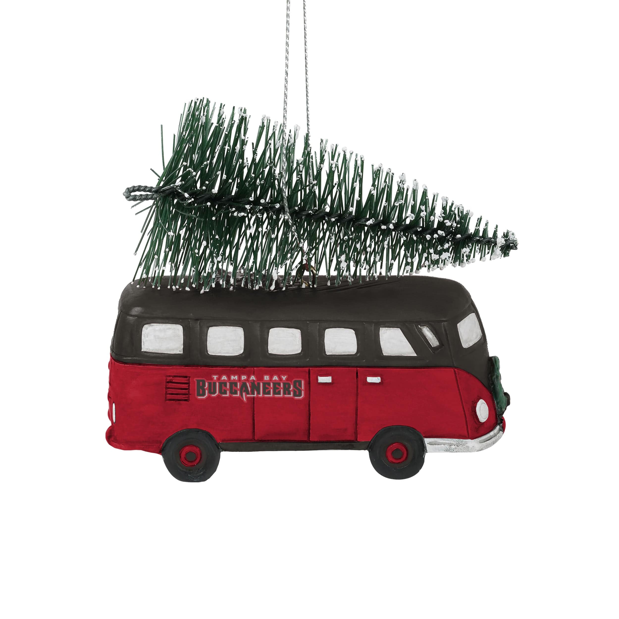 Tampa Bay Buccaneers Retro Bus With Tree Ornament - Image 2