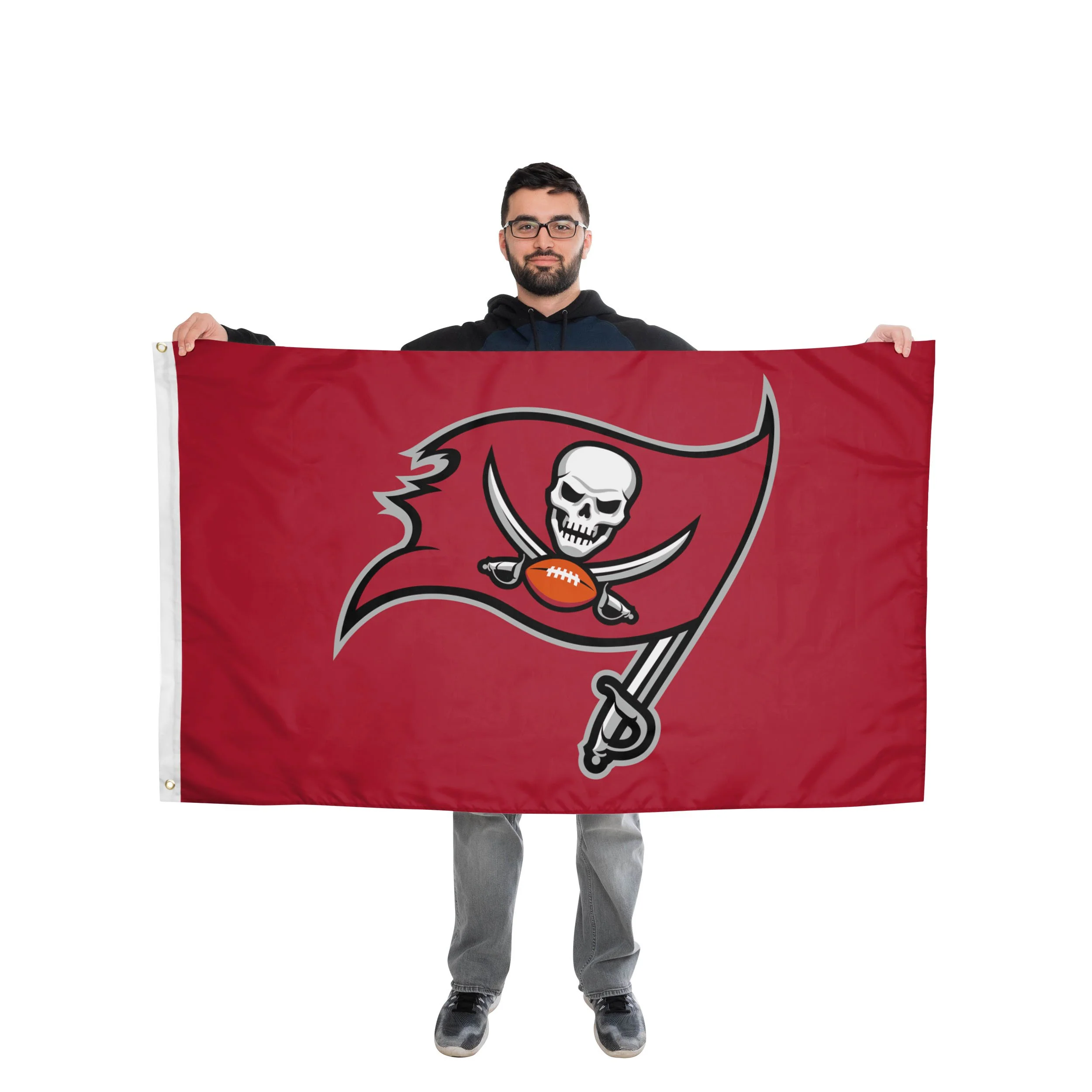 Tampa Bay Buccaneers NFL Solid Horizontal Flag - Image 2