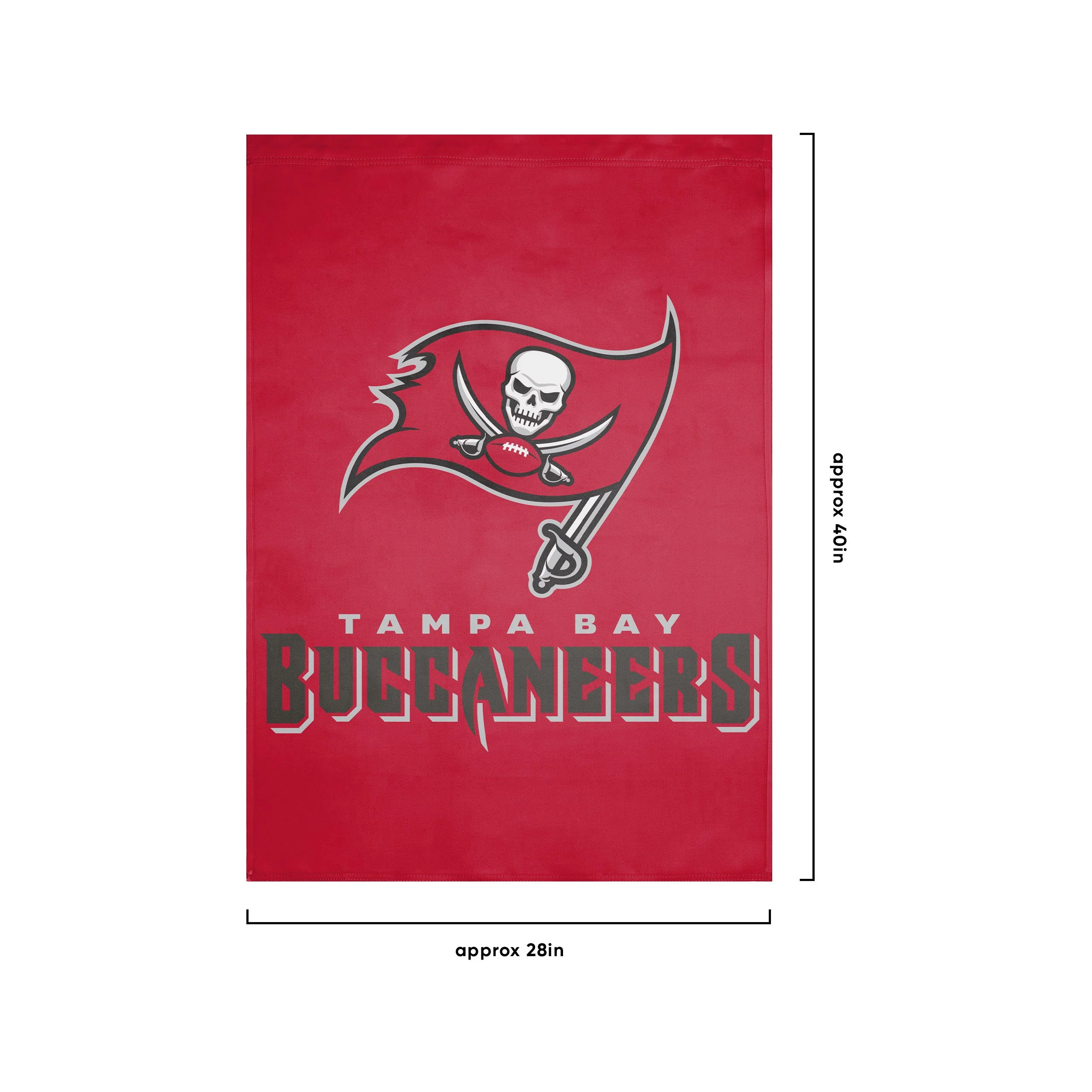 Tampa Bay Buccaneers NFL Solid Vertical Flag - Image 3