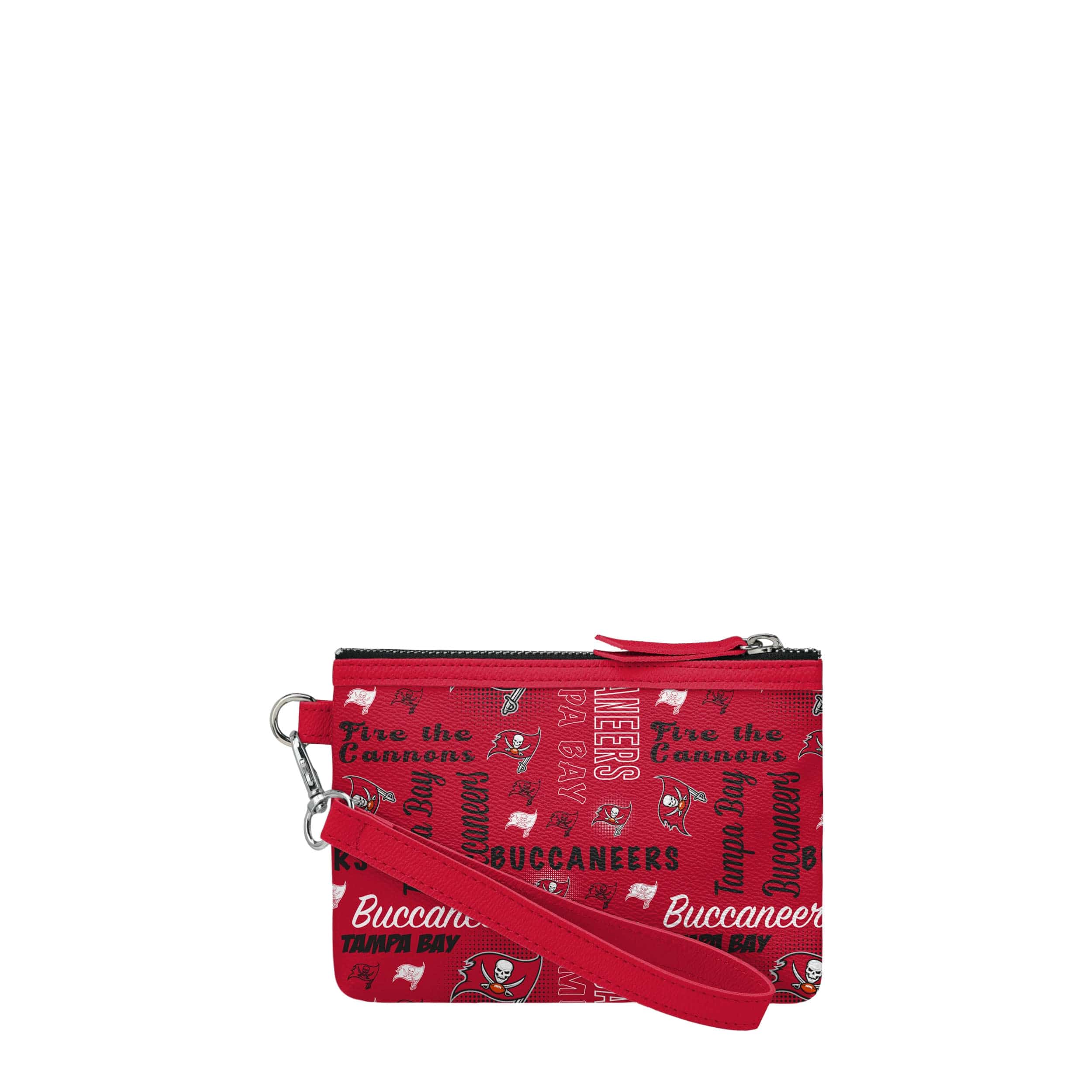 Tampa Bay Buccaneers NFL Spirited Style Printed Collection Repeat Logo Wristlet
