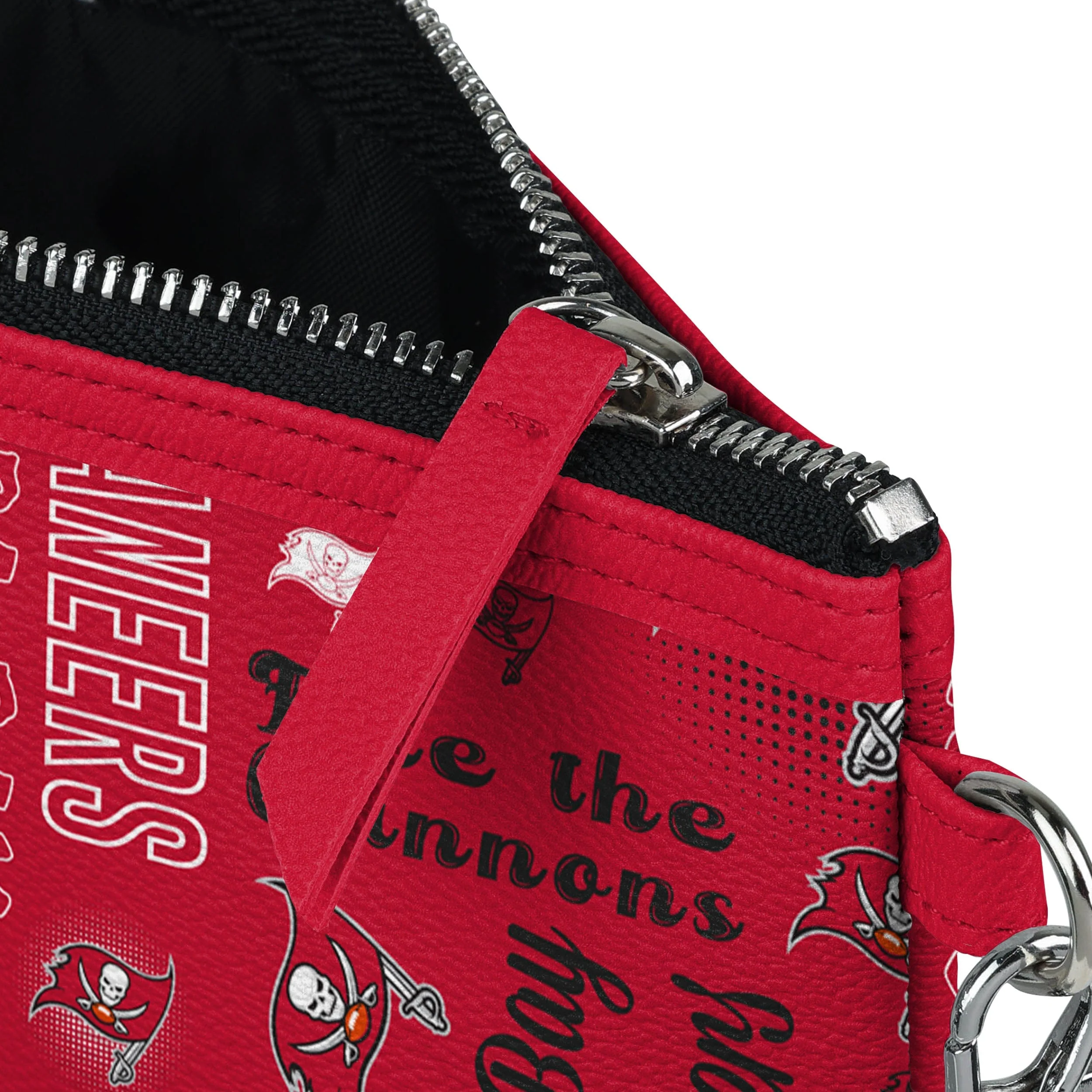 Tampa Bay Buccaneers NFL Spirited Style Printed Collection Repeat Logo Wristlet - Image 4