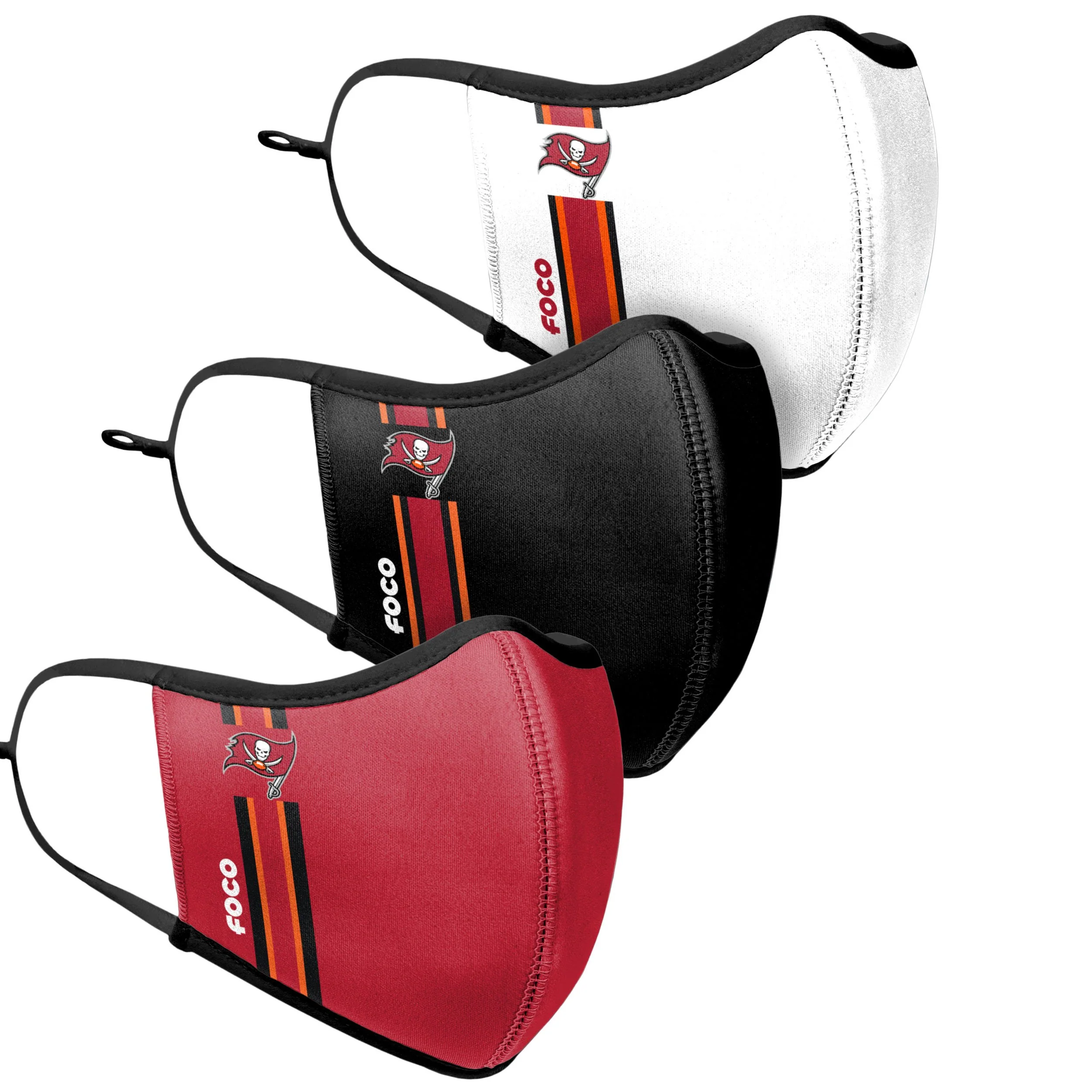 Tampa Bay Buccaneers NFL Super Bowl LV Champions Sport 3 Pack Face Cover - Image 3