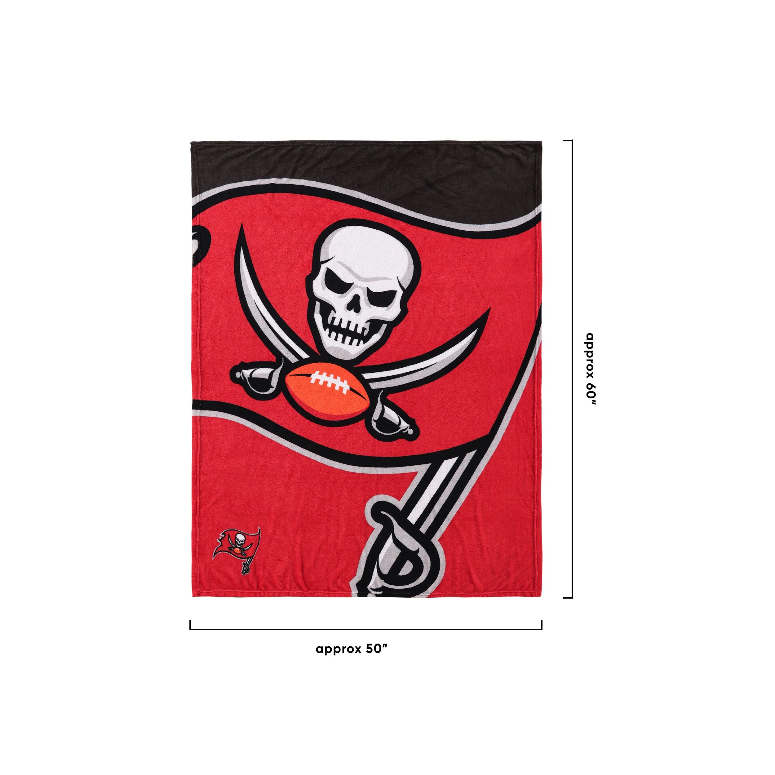 Tampa Bay Buccaneers NFL Supreme Slumber Plush Throw Blanket - Image 3