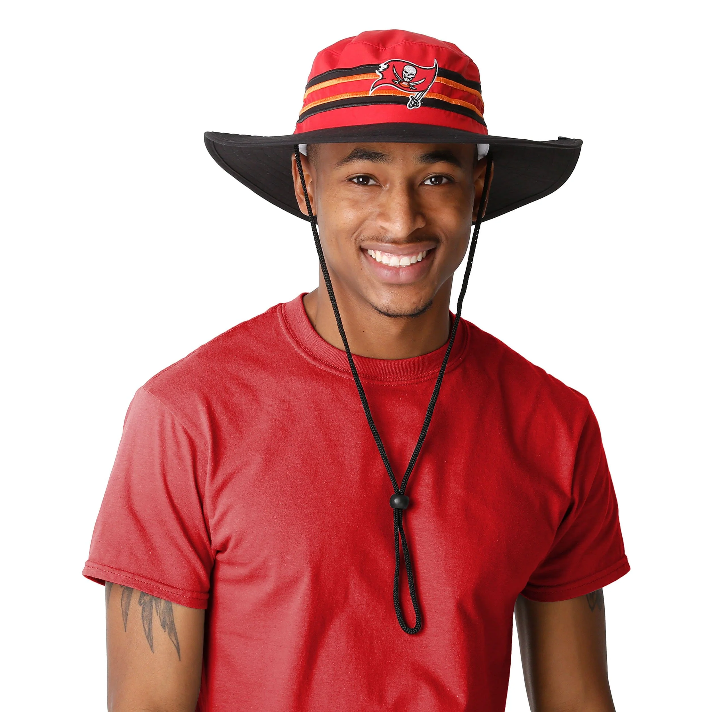 Tampa Bay Buccaneers NFL Team Stripe Boonie Hat - Image 2