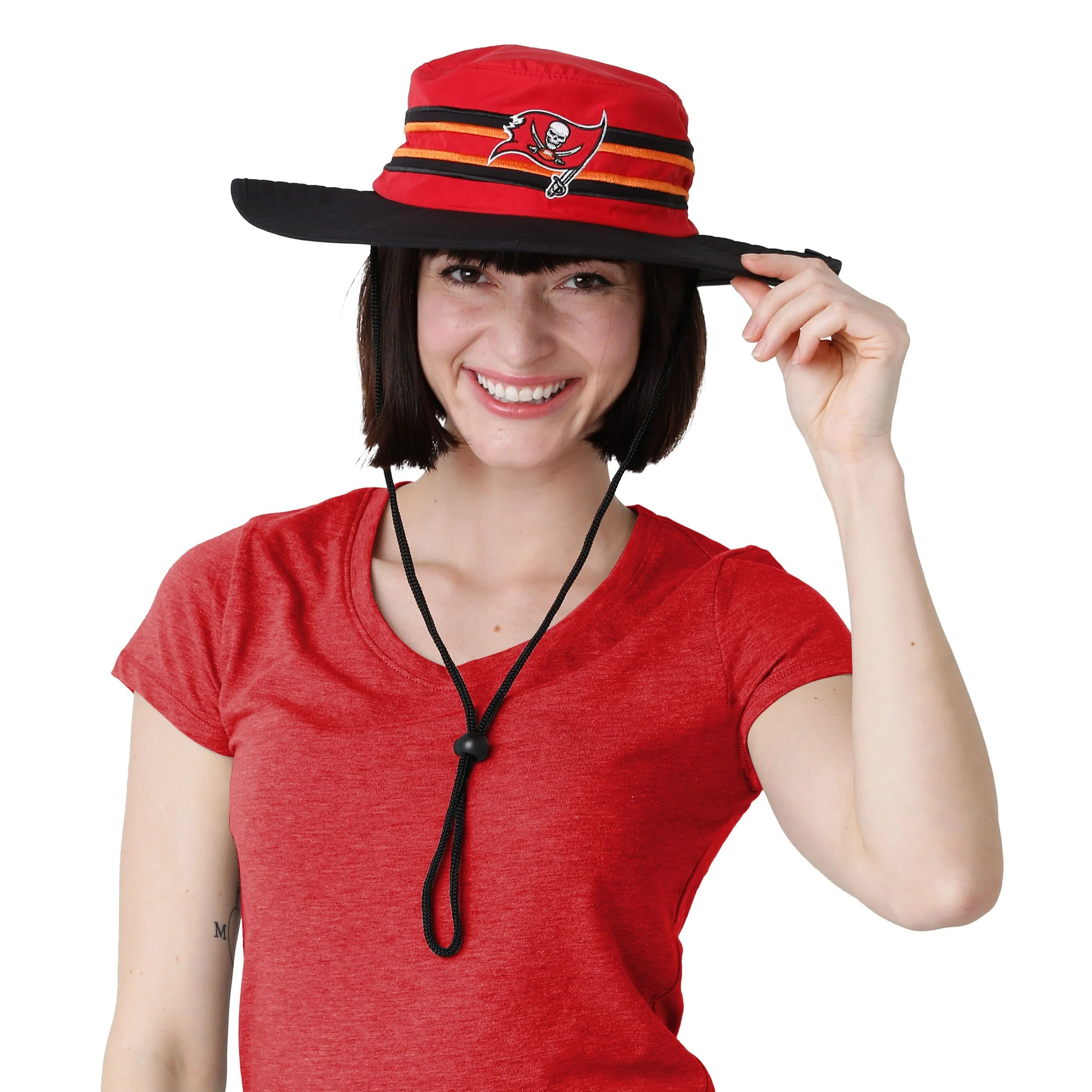 Tampa Bay Buccaneers NFL Team Stripe Boonie Hat - Image 5