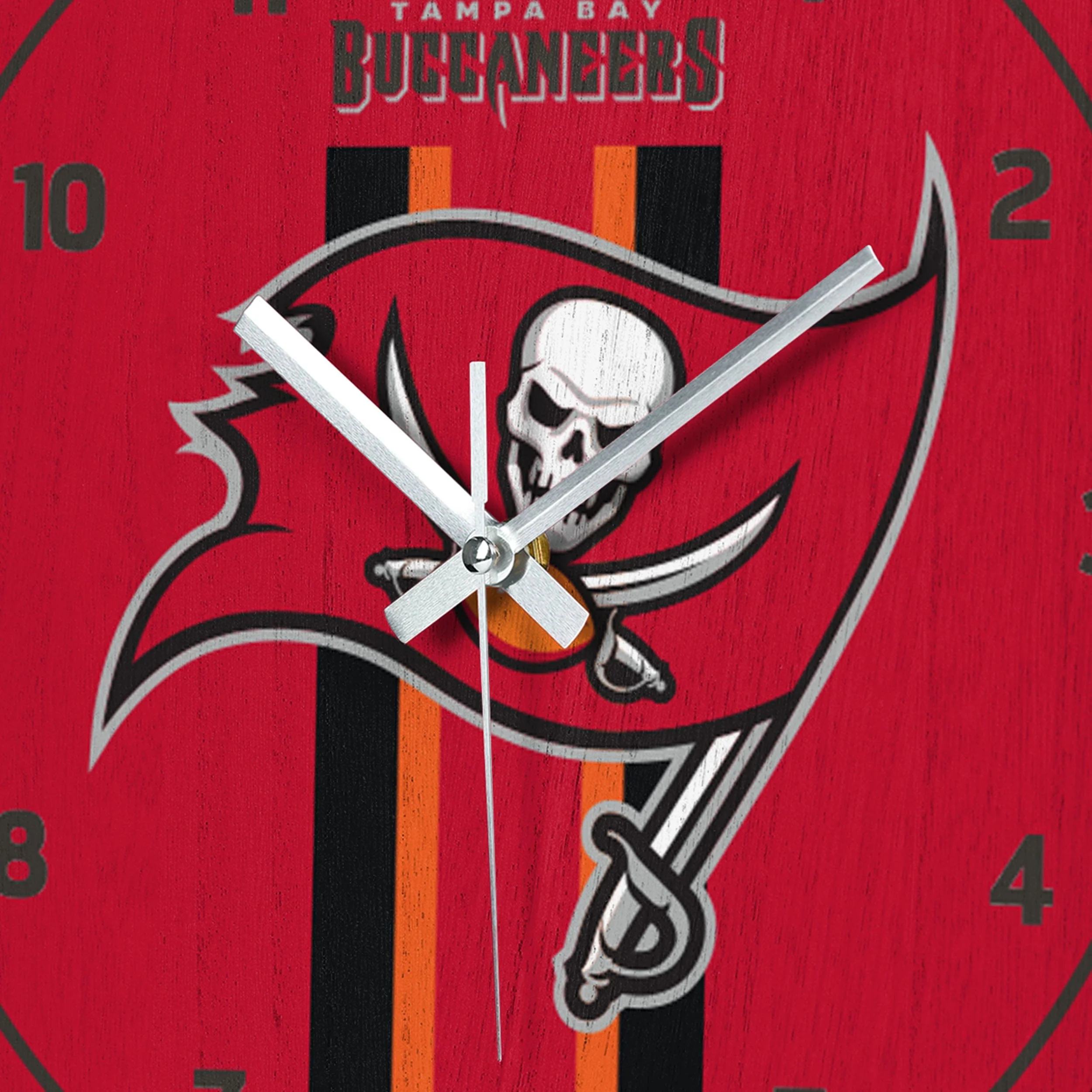 Tampa Bay Buccaneers NFL Team Stripe Clock - Image 3
