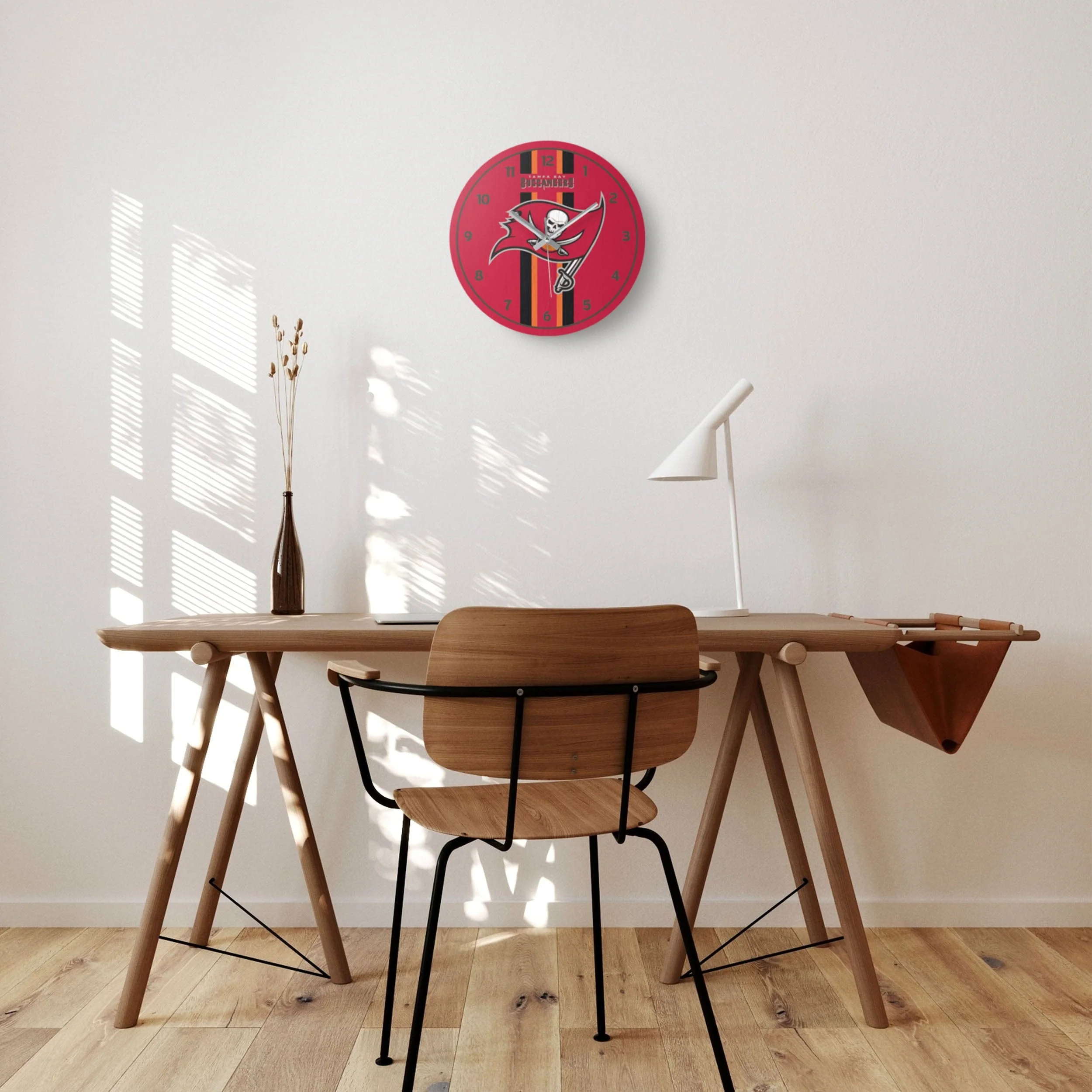 Tampa Bay Buccaneers NFL Team Stripe Clock - Image 4