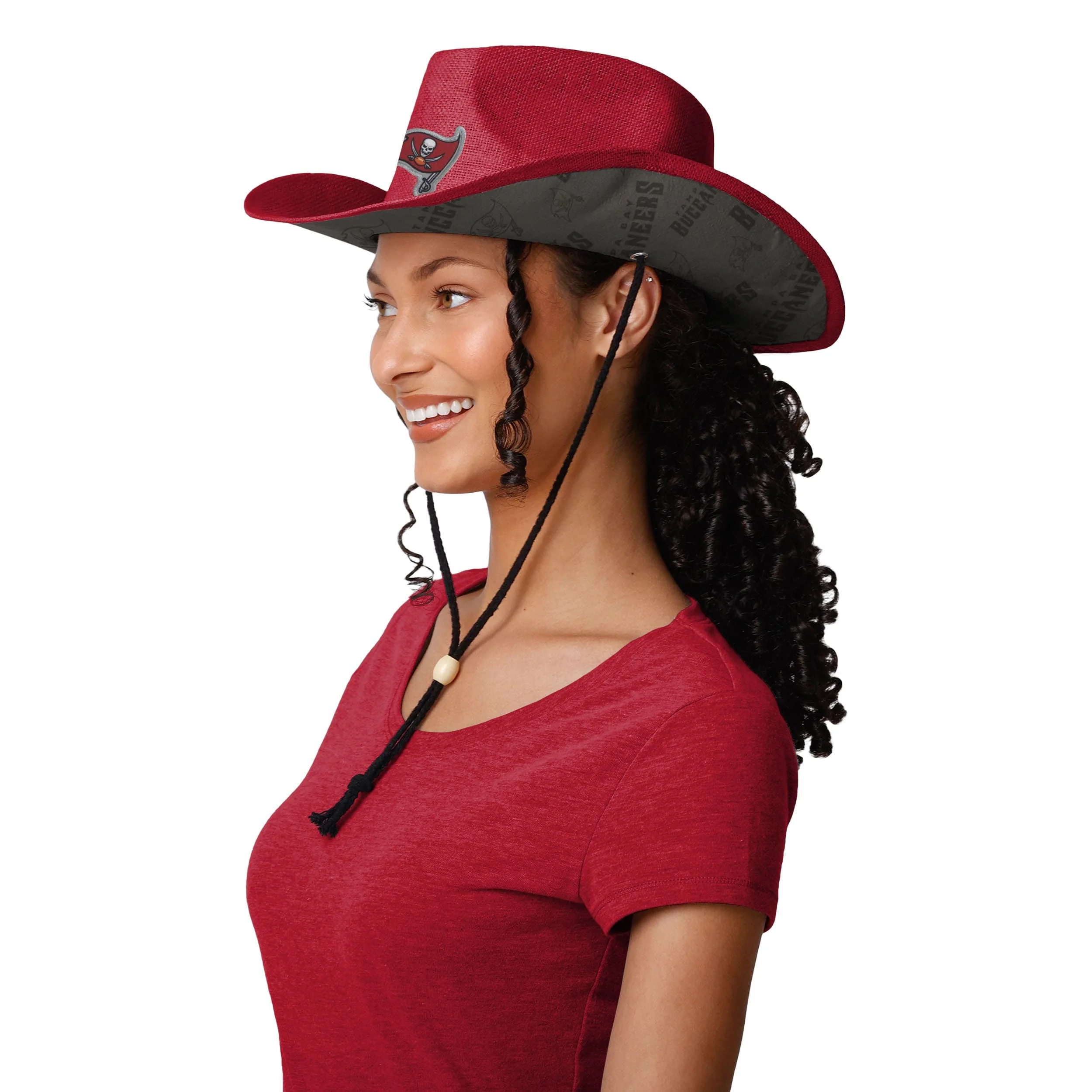 Tampa Bay Buccaneers NFL Team Stripe Cowboy Hat - Image 4