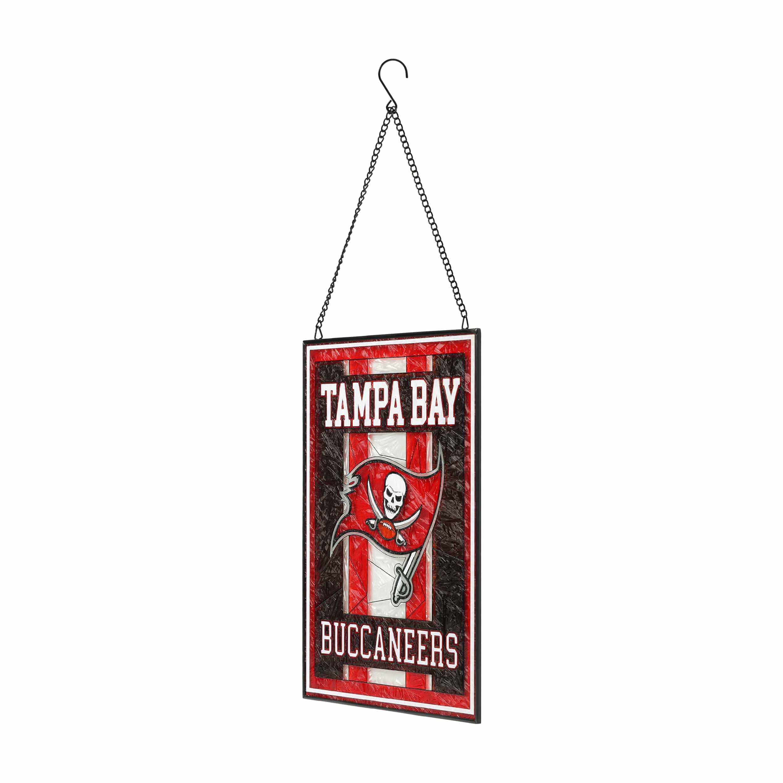 Tampa Bay Buccaneers NFL Team Stripe Stain Glass Sign - Image 2