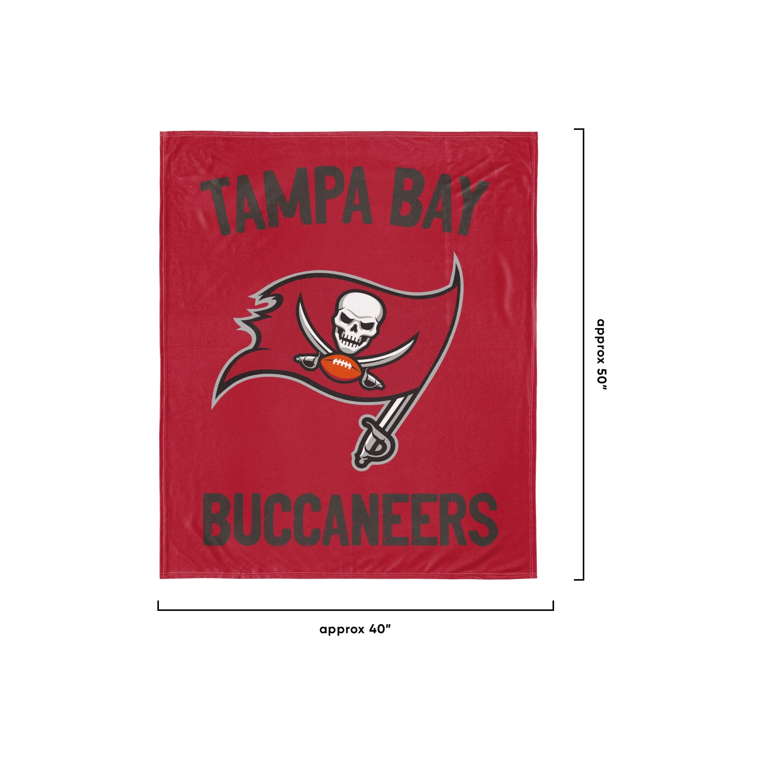 Tampa Bay Buccaneers NFL Throw Blanket With Plush Bear - Image 2