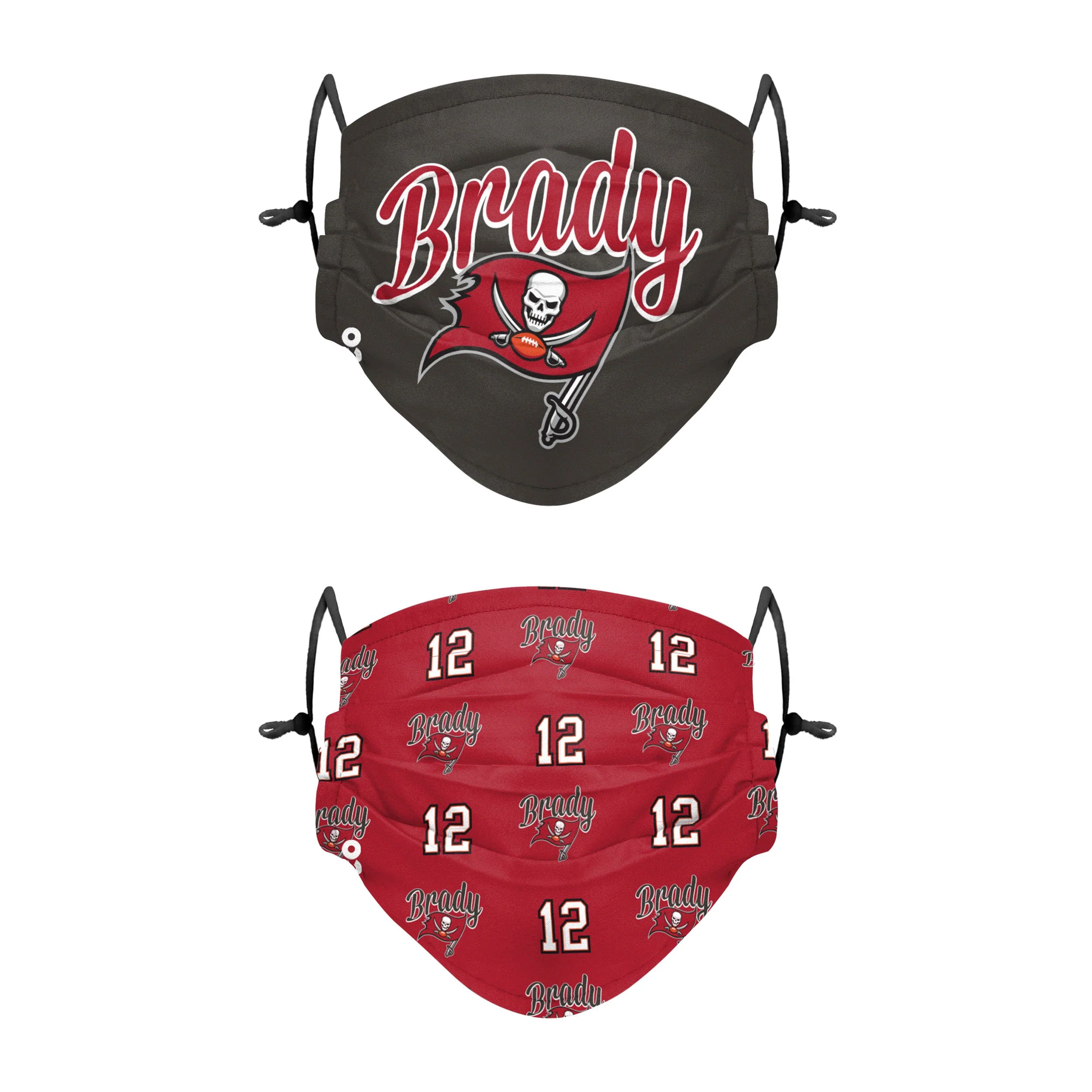 Tampa Bay Buccaneers NFL Tom Brady Adjustable 2 Pack Face Cover