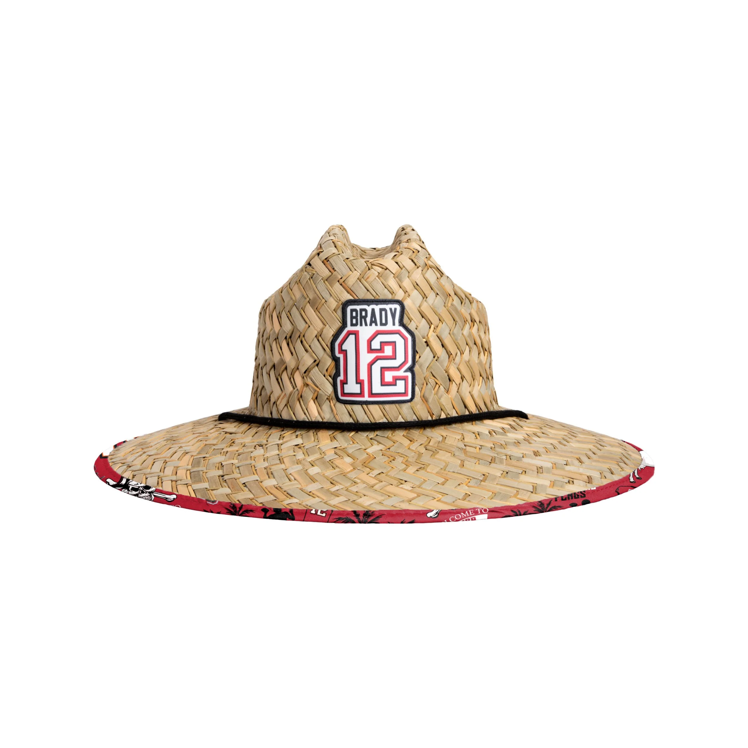 Tampa Bay Buccaneers NFL Tom Brady Floral Straw Hat