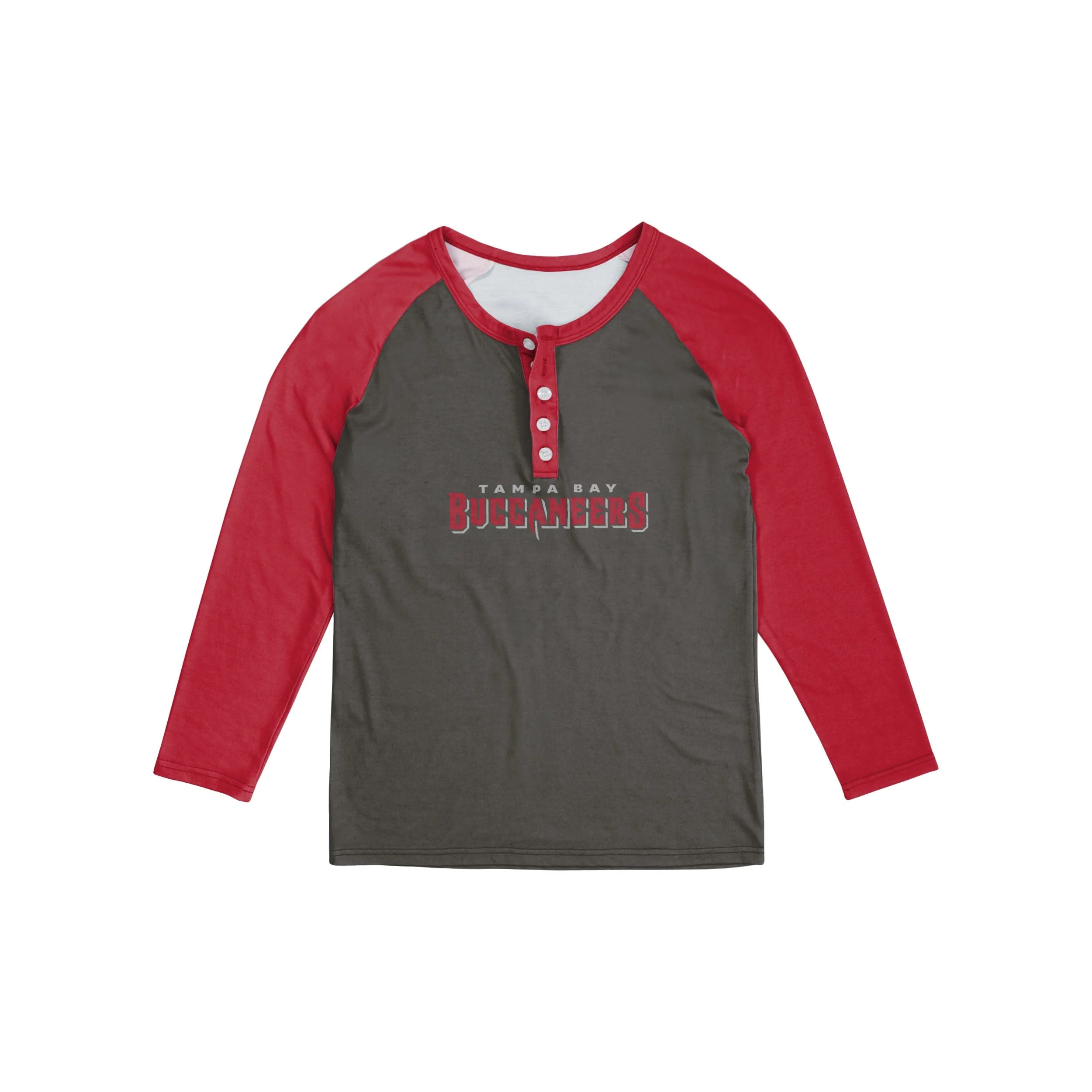 Tampa Bay Buccaneers NFL Womens Big Wordmark Long Sleeve Henley - Image 3