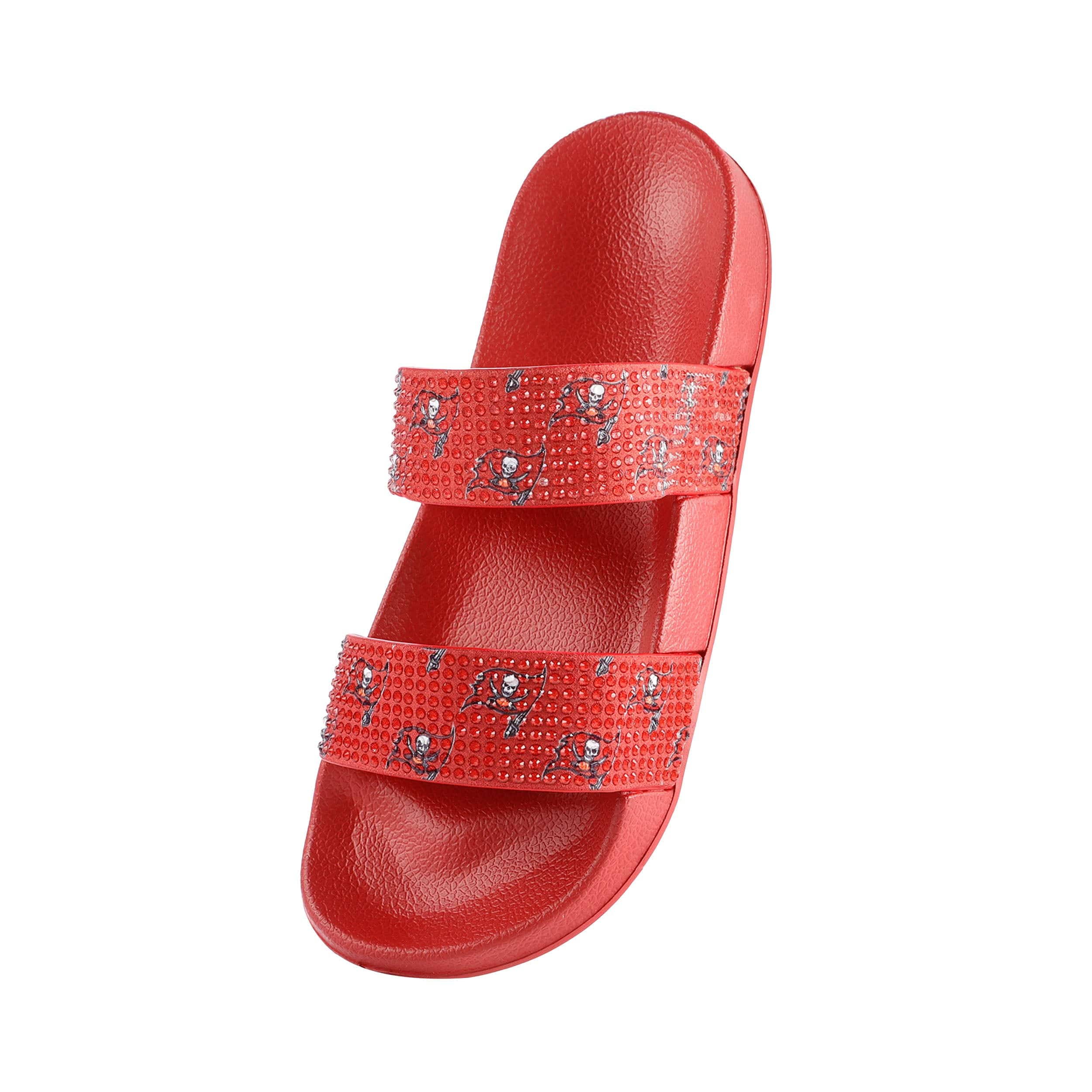 Tampa Bay Buccaneers NFL Womens Double Strap Shimmer Sandal - Image 3