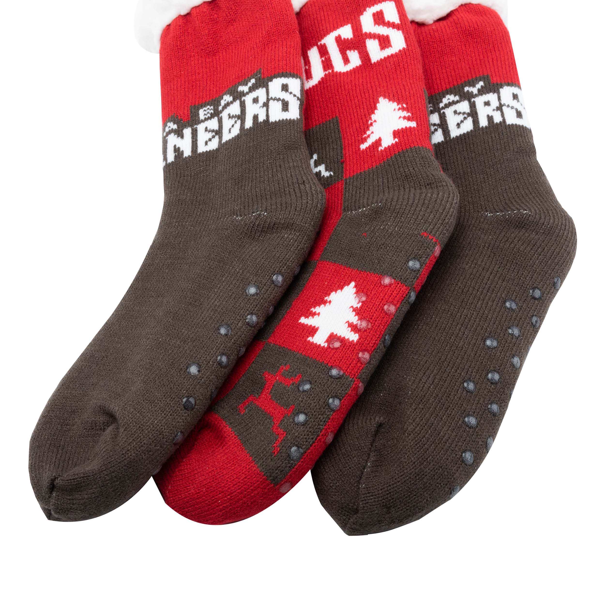 Tampa Bay Buccaneers NFL Womens Fan Footy 3 Pack Slipper Socks - Image 3
