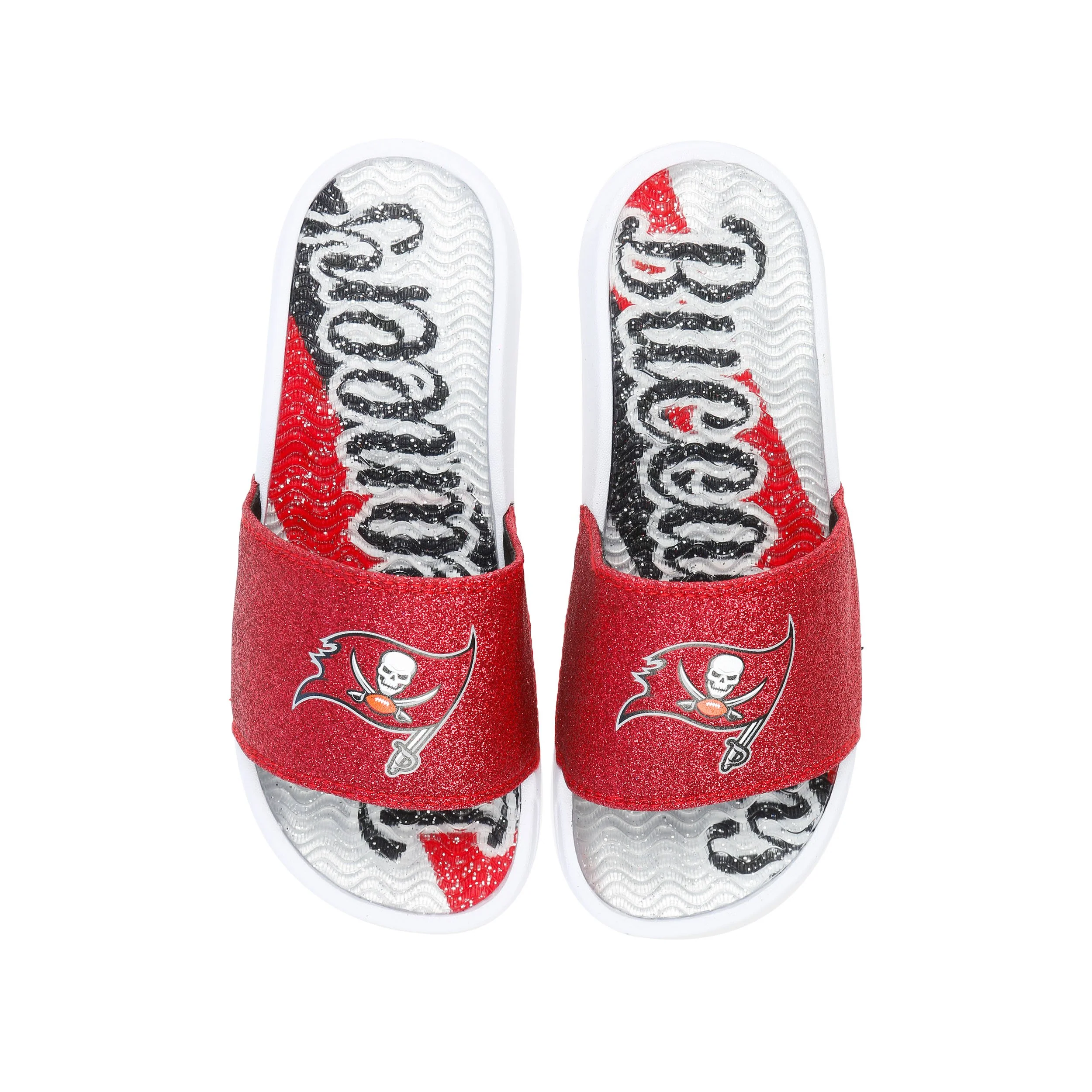 Tampa Bay Buccaneers NFL Womens Glitter Gel Slide - Image 3