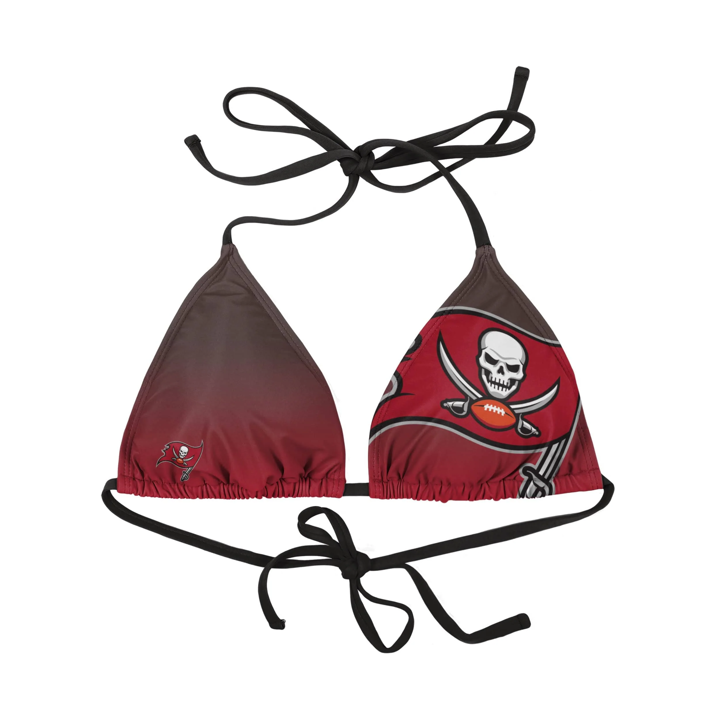 Tampa Bay Buccaneers NFL Womens Gradient Big Logo Bikini Top - Image 2