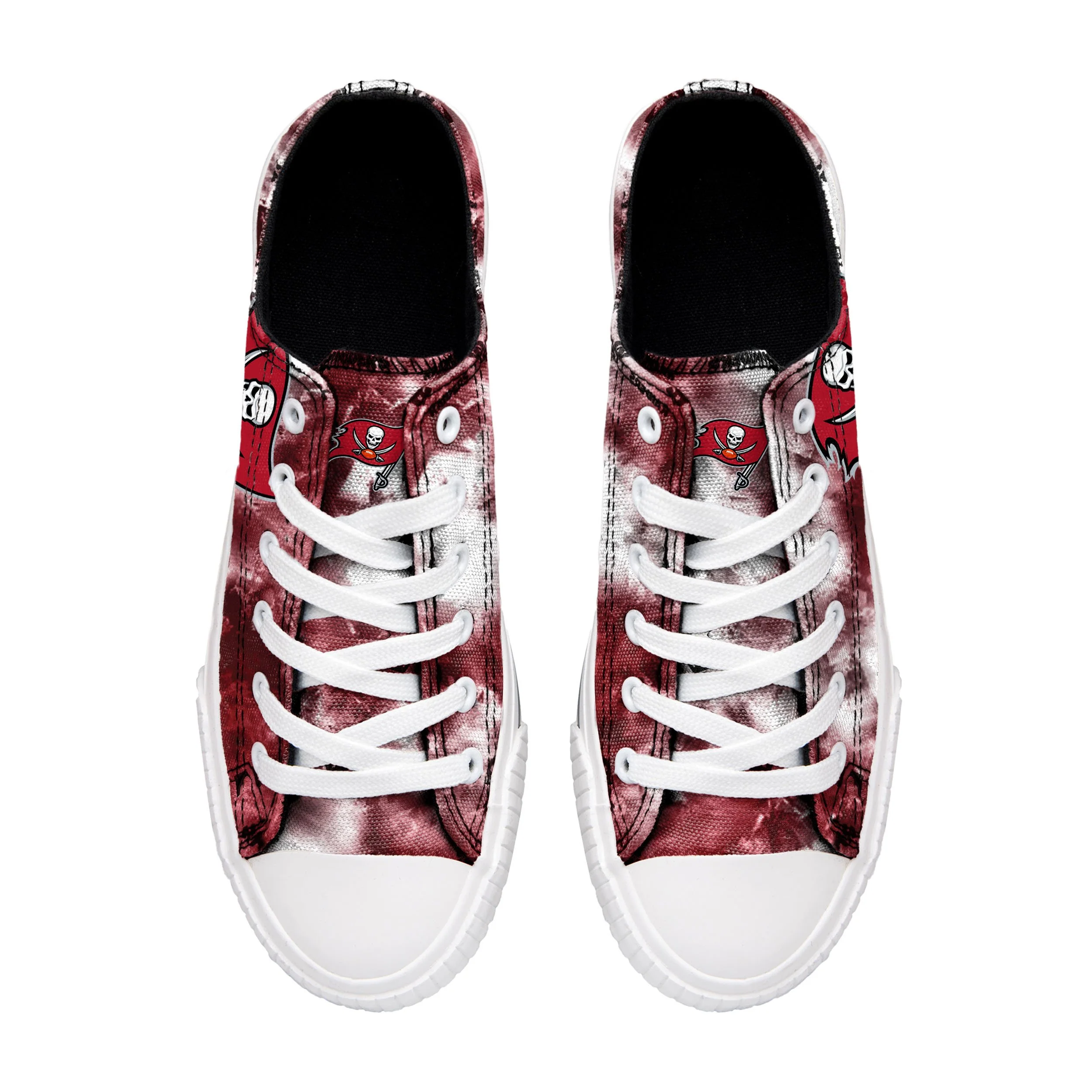 Tampa Bay Buccaneers NFL Womens Low Top Tie-Dye Canvas Shoes - Image 3