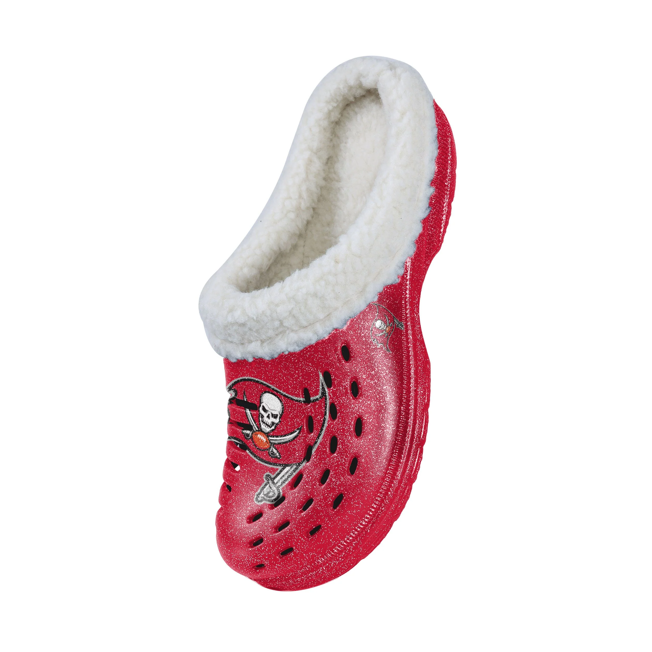 Tampa Bay Buccaneers NFL Womens Sherpa Lined Glitter Clog - Image 3