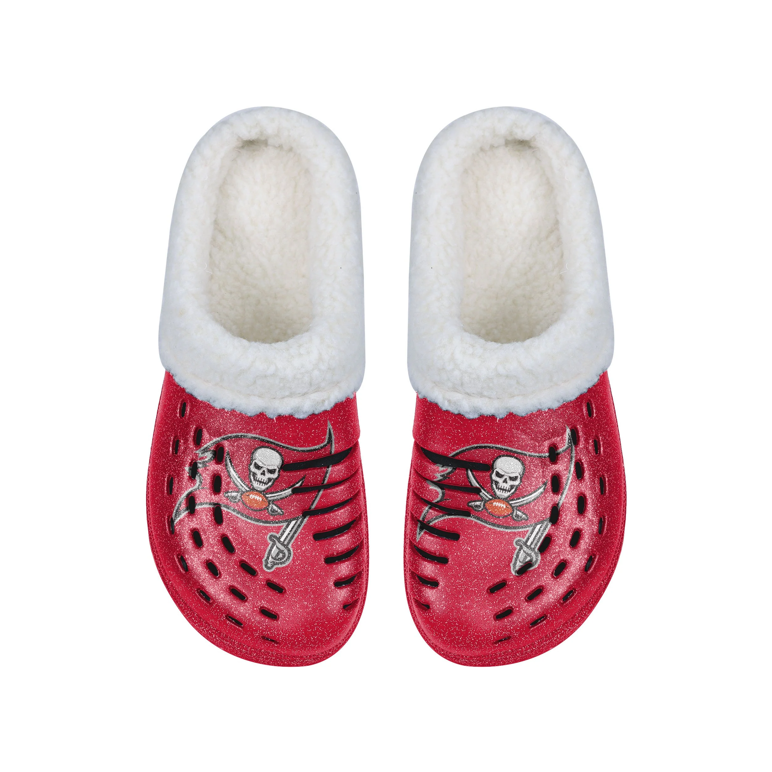 Tampa Bay Buccaneers NFL Womens Sherpa Lined Glitter Clog - Image 4