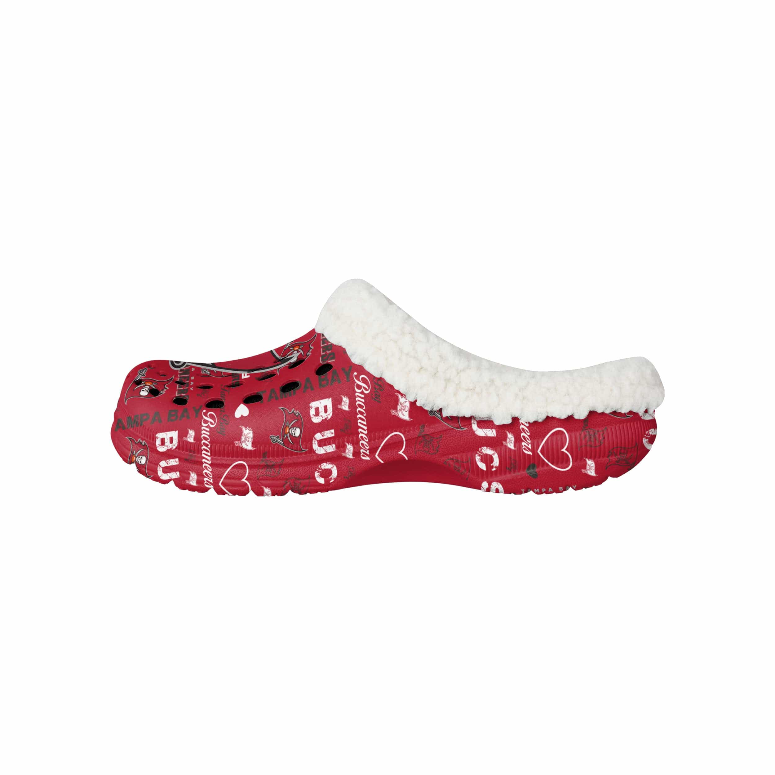 Tampa Bay Buccaneers NFL Womens Sherpa Lined Logo Love Clog - Image 2