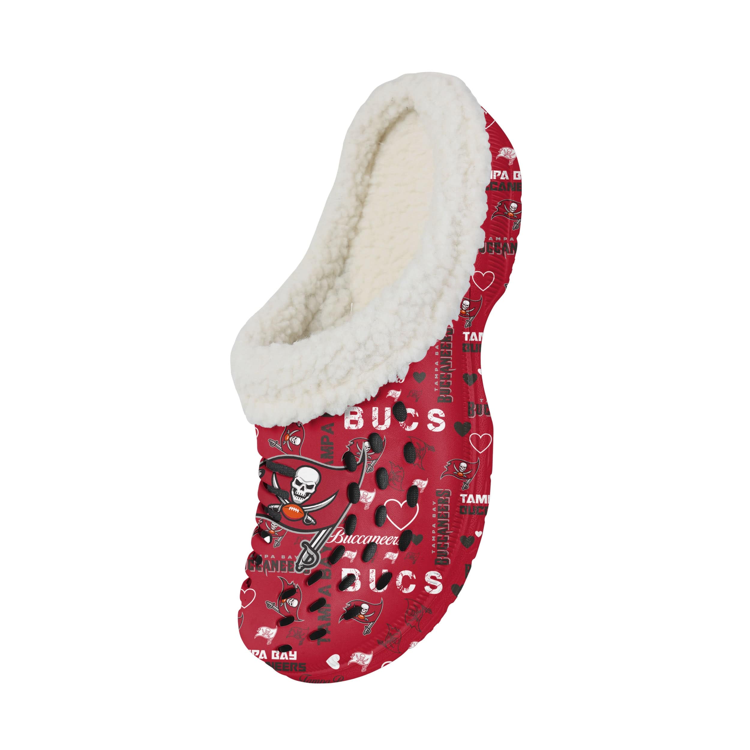 Tampa Bay Buccaneers NFL Womens Sherpa Lined Logo Love Clog - Image 3