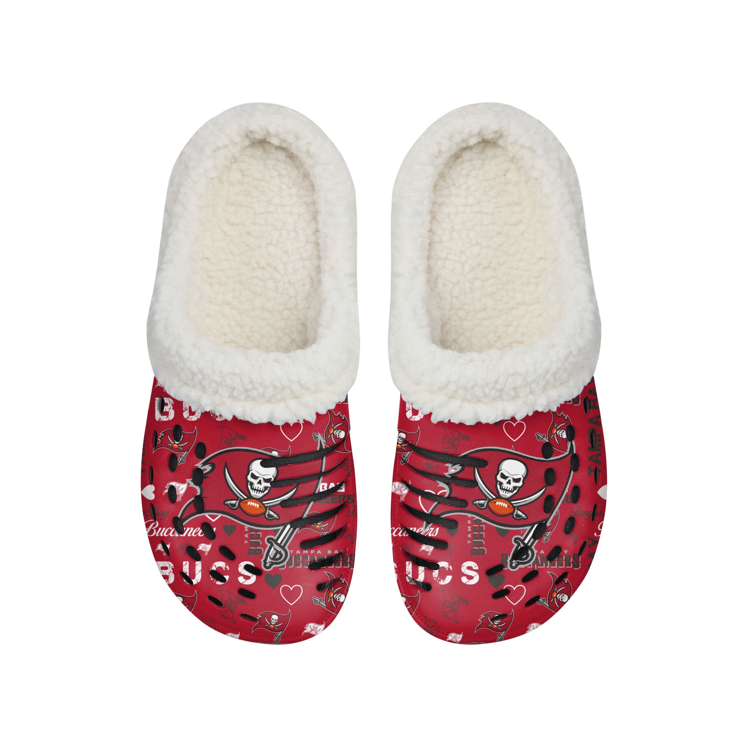 Tampa Bay Buccaneers NFL Womens Sherpa Lined Logo Love Clog - Image 4