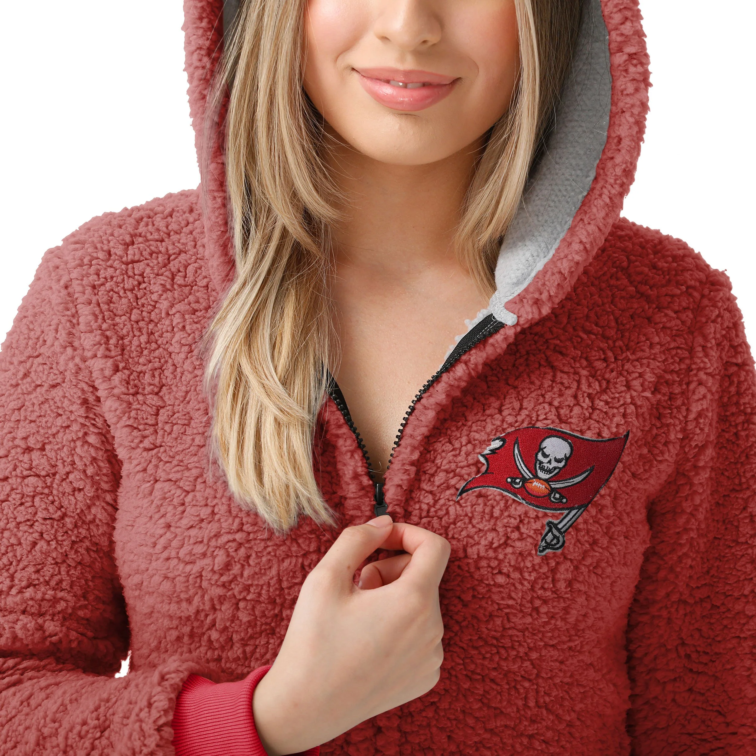 Tampa Bay Buccaneers NFL Womens Sherpa One Piece Pajamas - Image 3