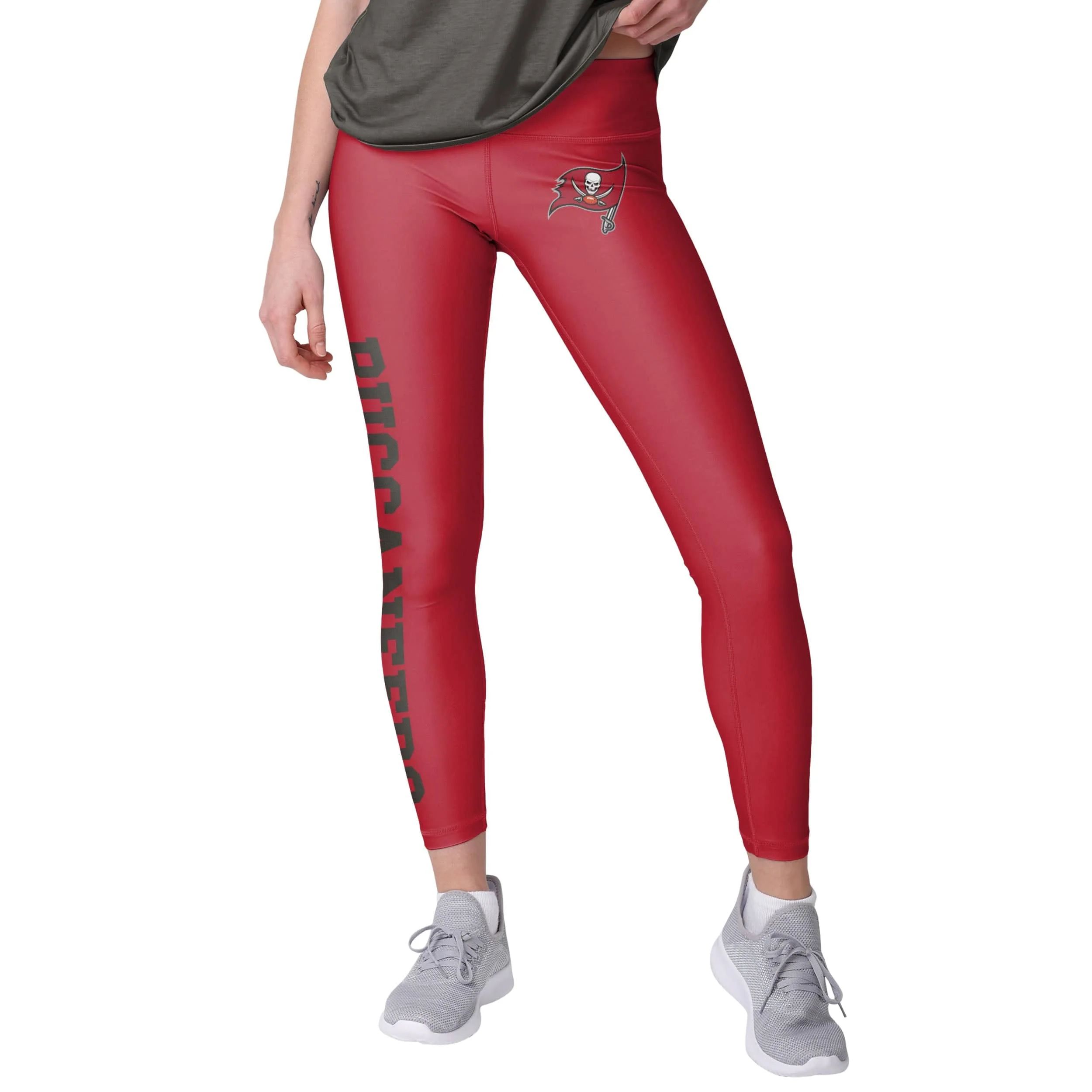 Tampa Bay Buccaneers NFL Womens Solid Big Wordmark Leggings