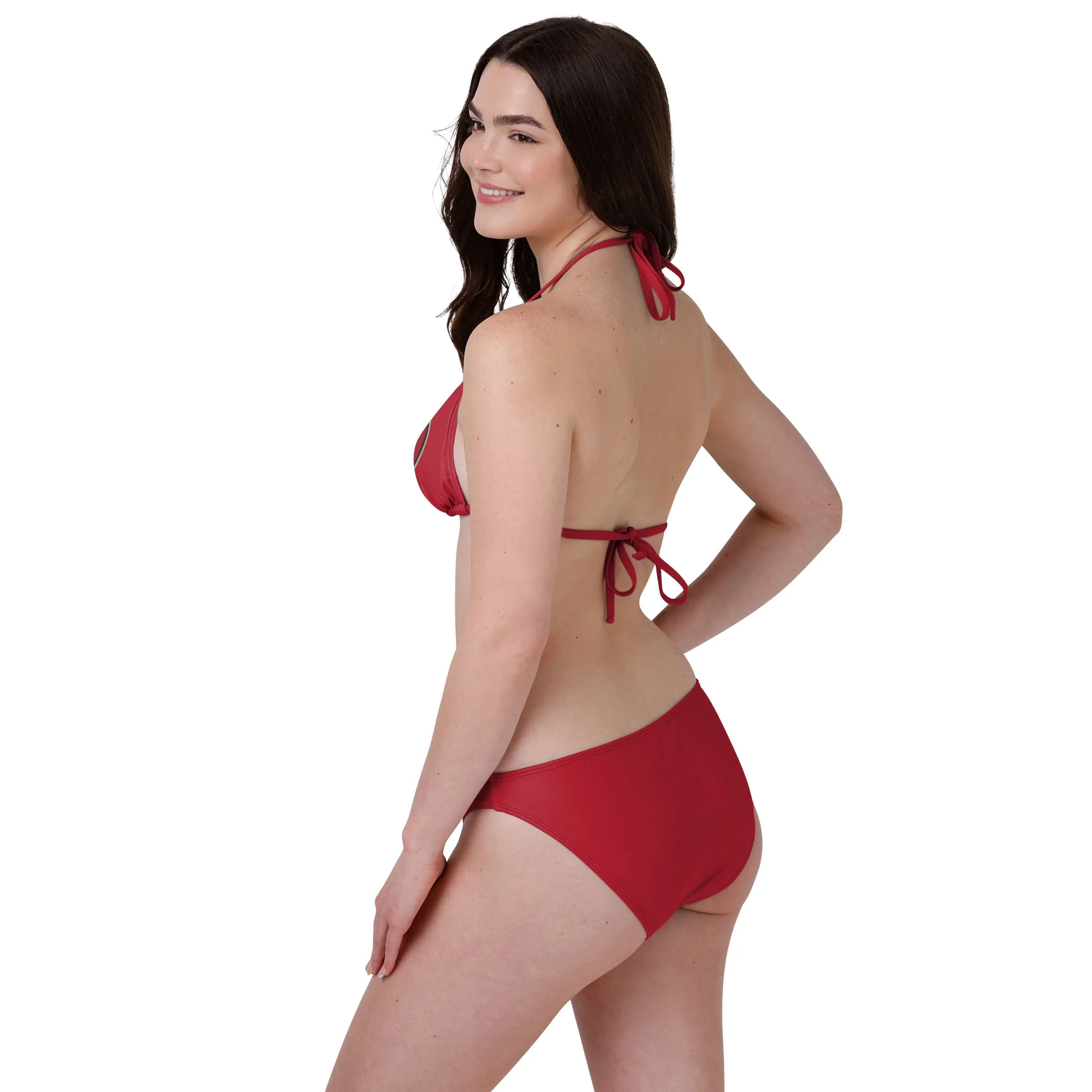 Tampa Bay Buccaneers NFL Womens Solid Logo Bikini Top - Image 3