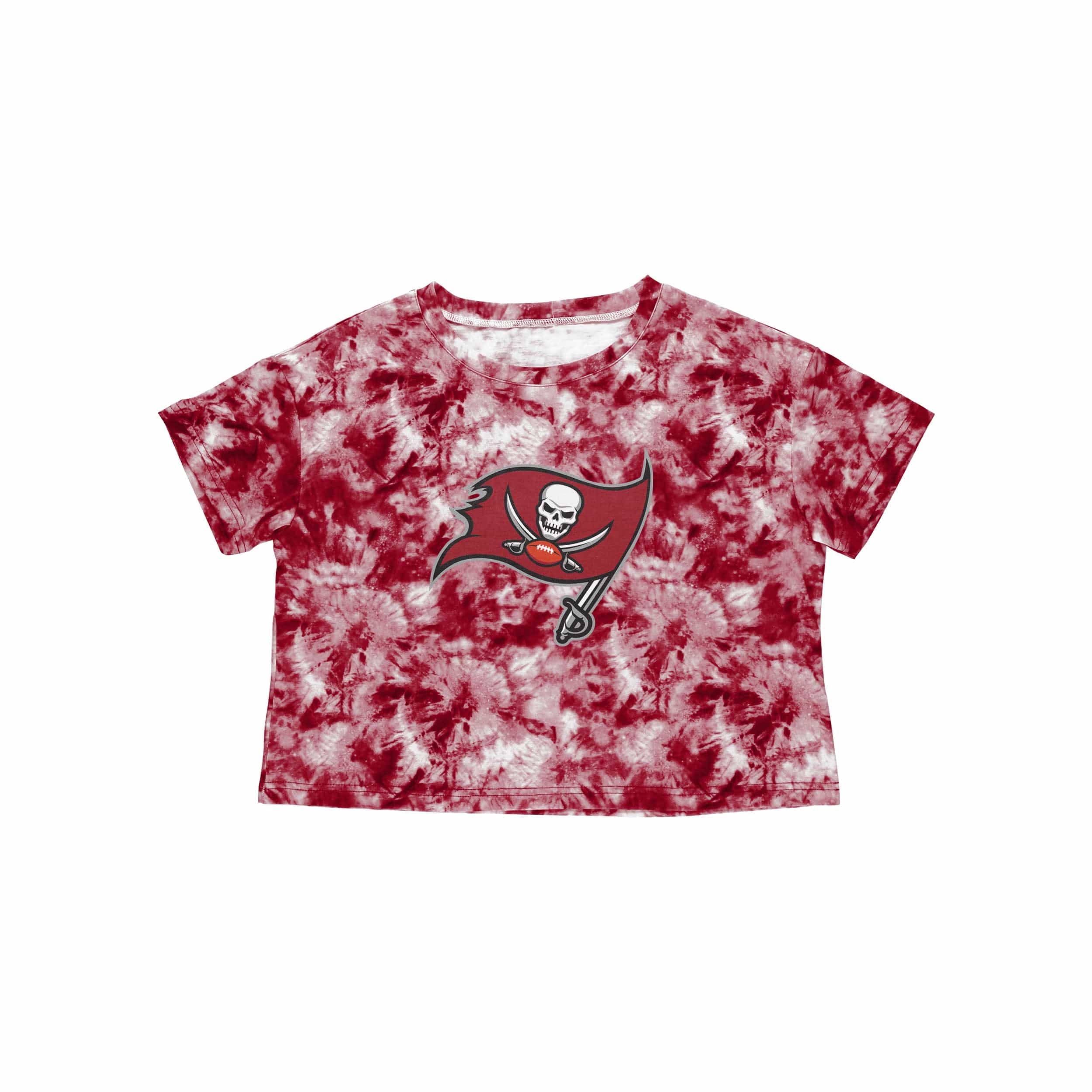 Tampa Bay Buccaneers NFL Womens Tie-Dye Big Logo Crop Top - Image 3