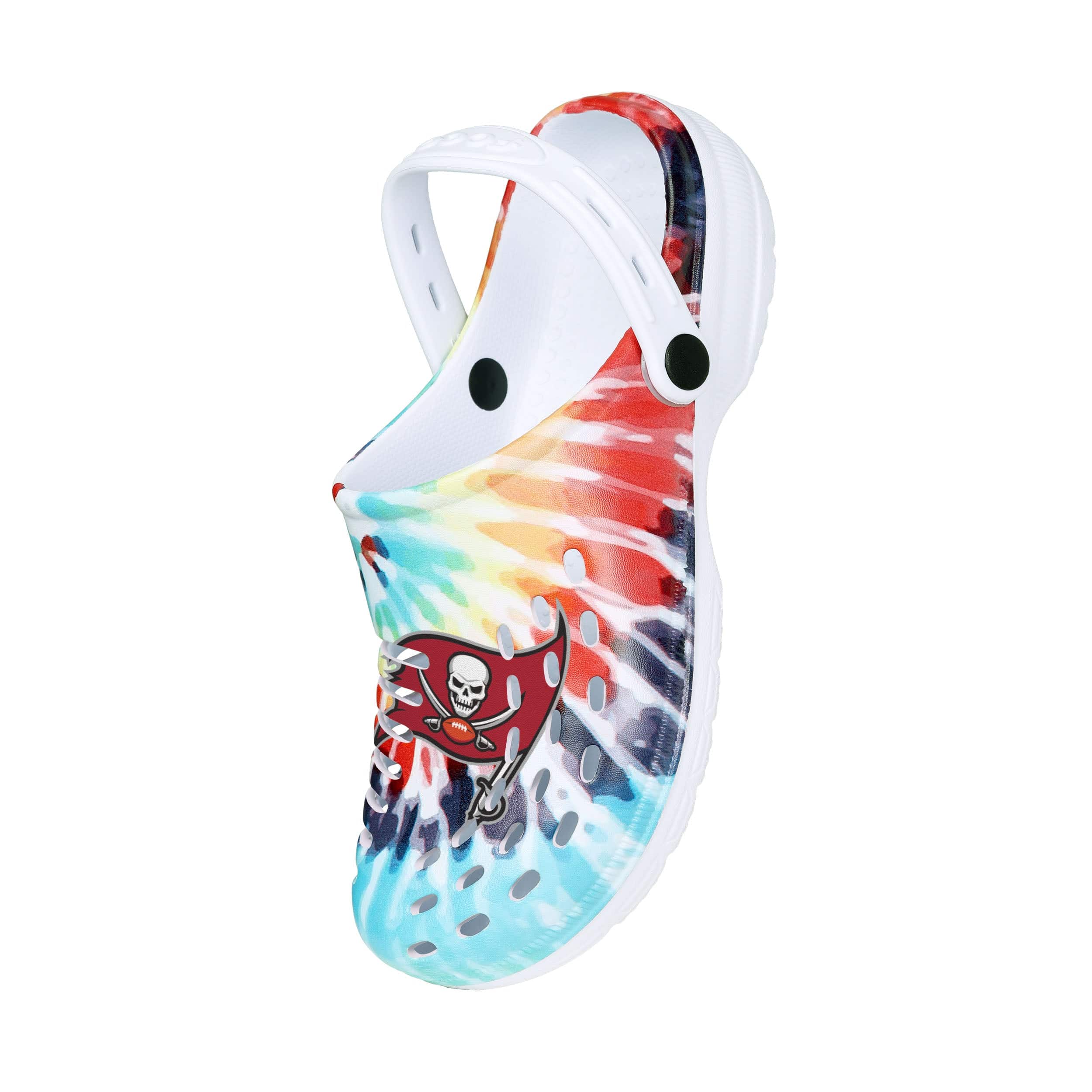 Tampa Bay Buccaneers NFL Womens Tie-Dye Clog With Strap - Image 3
