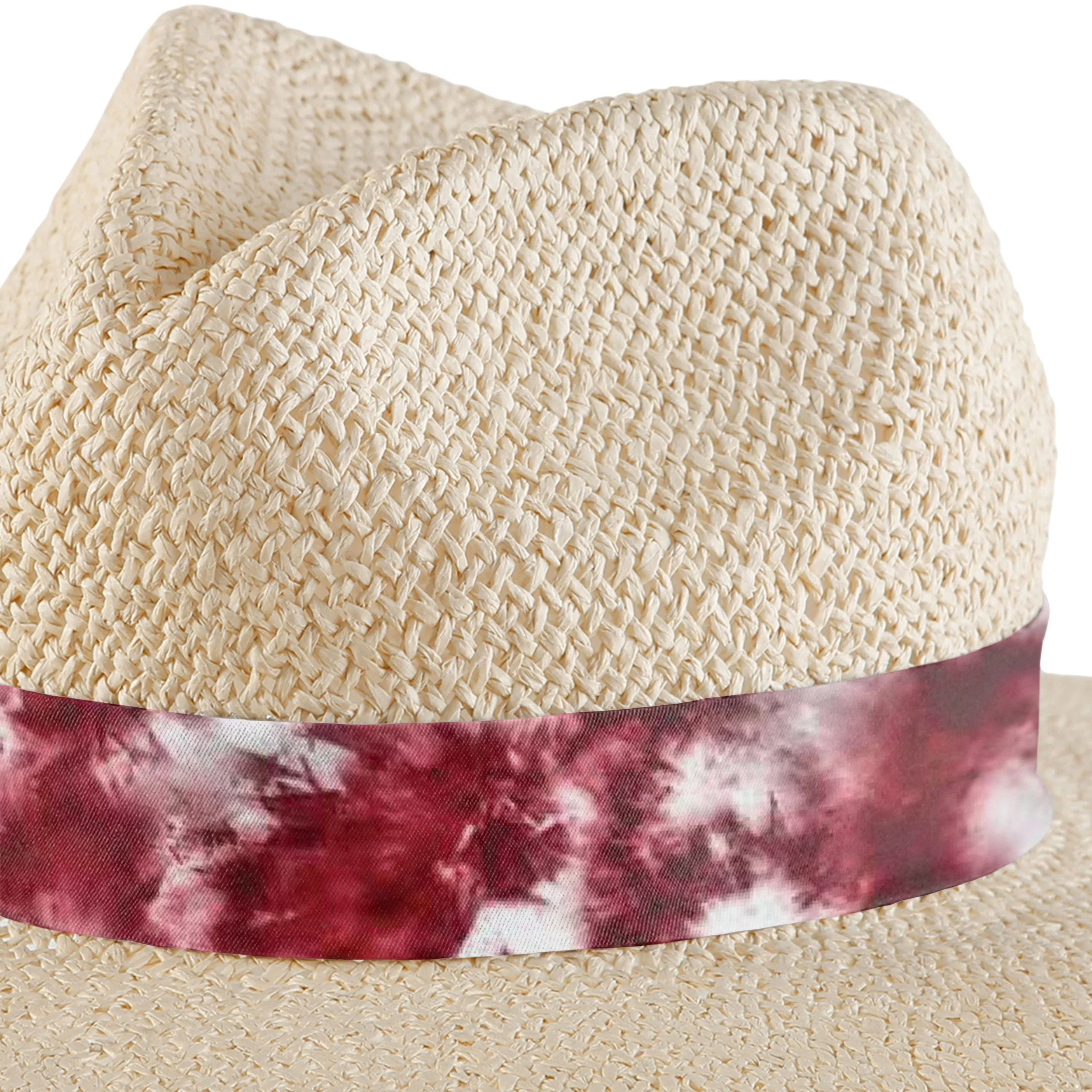 Tampa Bay Buccaneers NFL Womens Tie-Dye Ribbon Straw Hat - Image 3