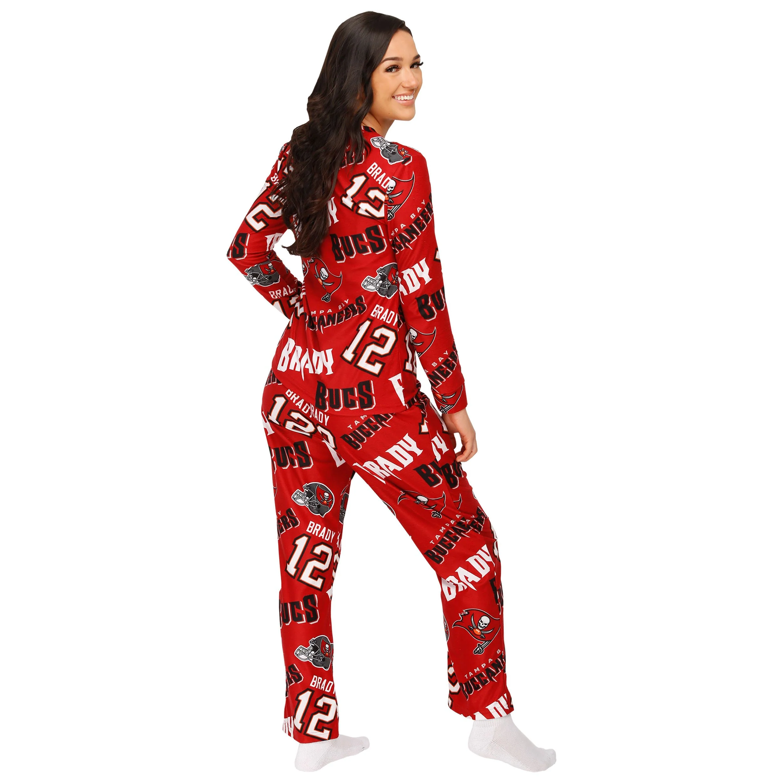 Tampa Bay Buccaneers NFL Womens Tom Brady Pajama Set - Image 2