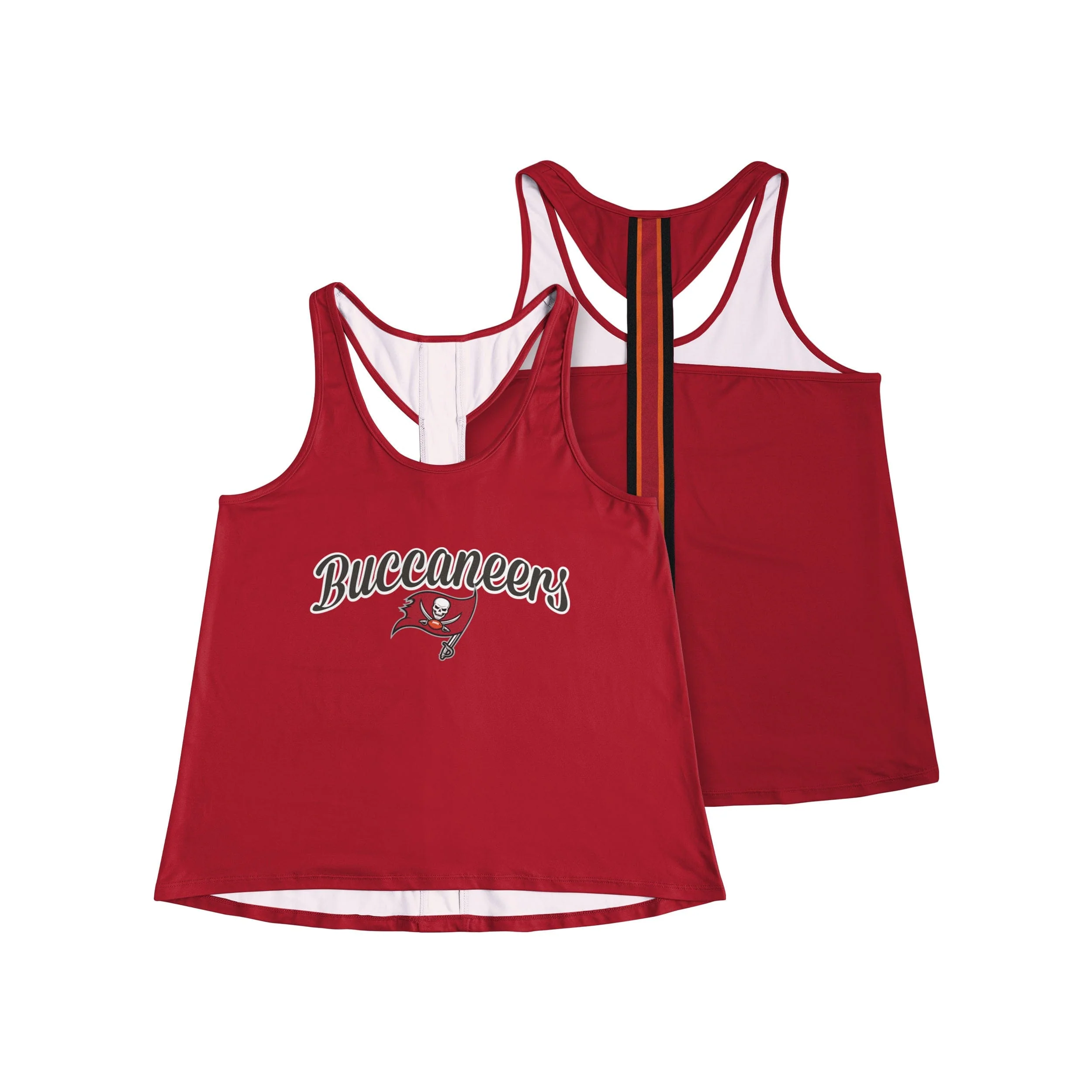 Tampa Bay Buccaneers NFL Womens Wordmark Team Stripe Sleeveless Top - Image 3