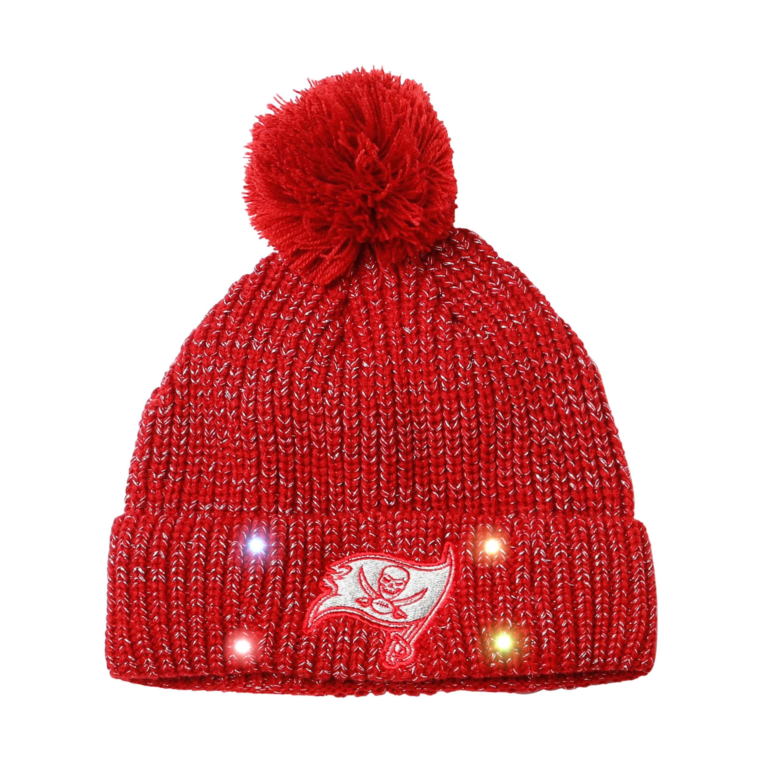 Tampa Bay Buccaneers Womens NFL Glitter Knit Light Up Beanie - Image 2