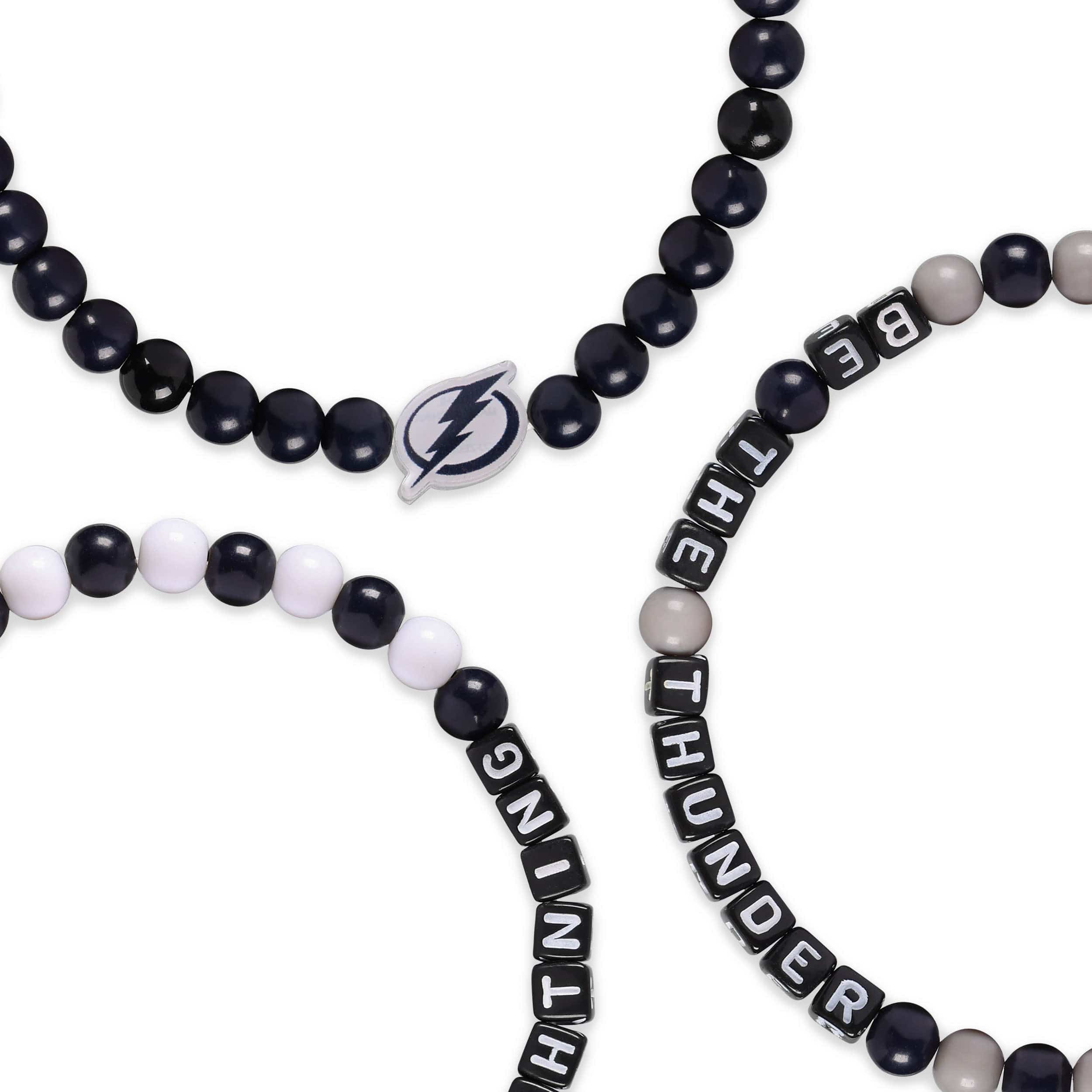 Tampa Bay Lightning NHL 3 Pack Beaded Friendship Bracelet - Image 2