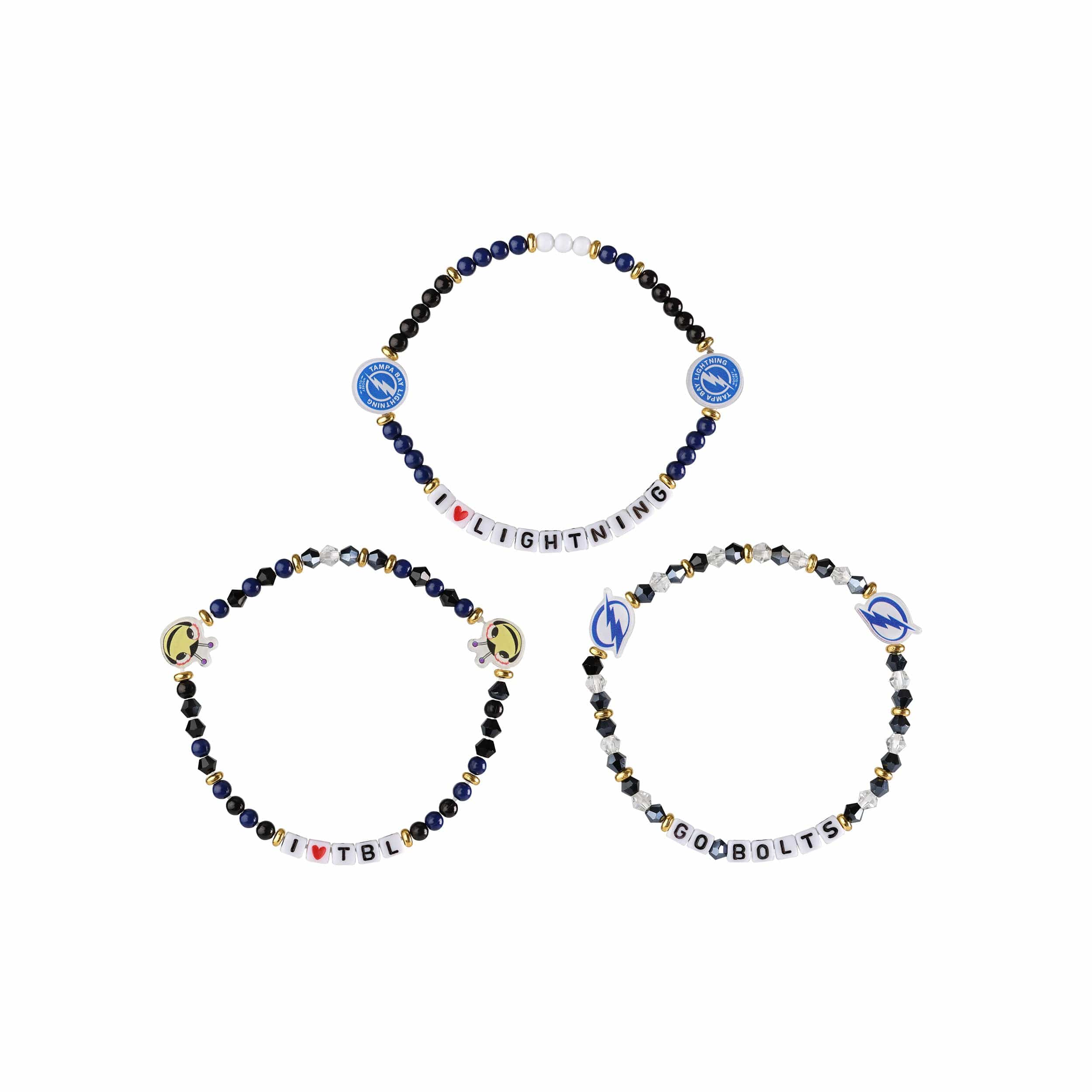 Tampa Bay Lightning NHL 3 Pack Friendship Bracelet - Image 3