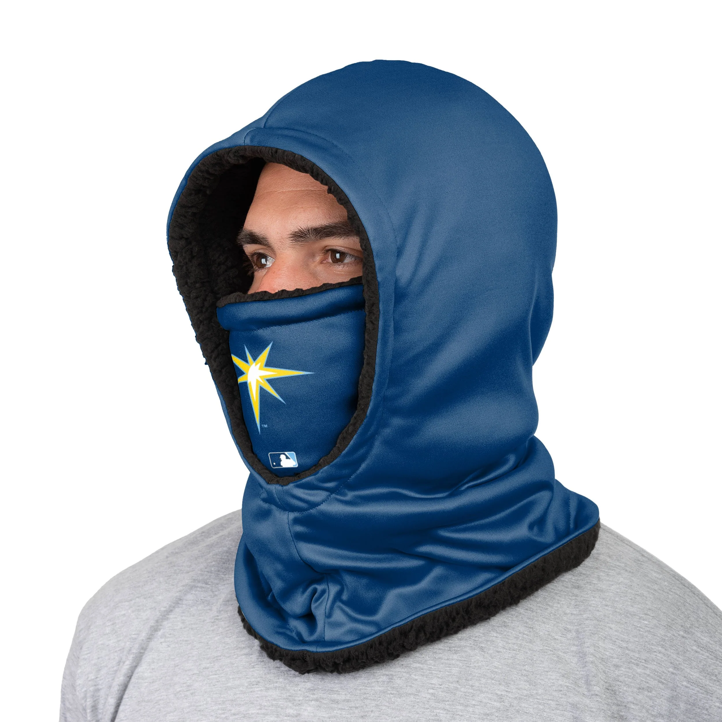 Tampa Bay Rays MLB On-Field Navy Burst Logo Hooded Gaiter - Image 2