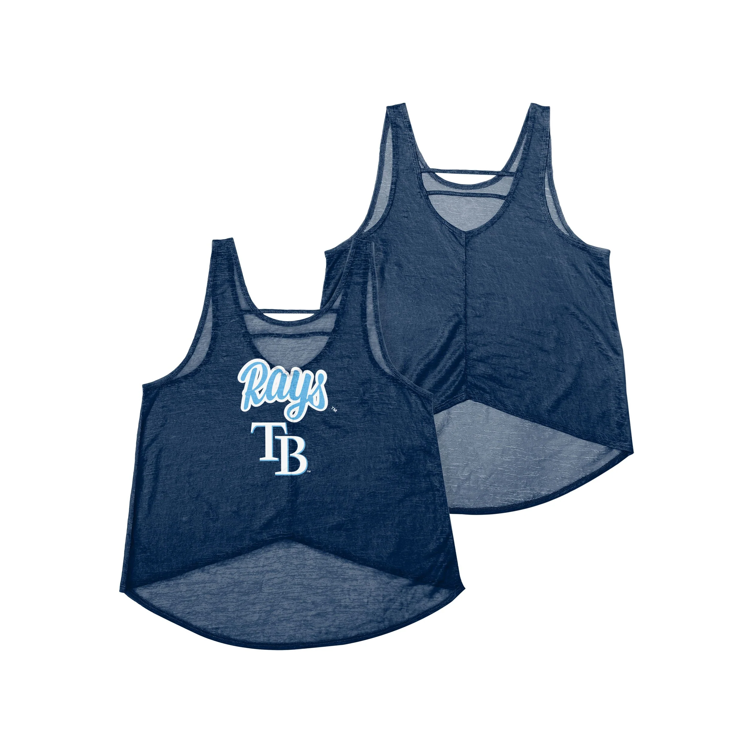 Tampa Bay Rays MLB Womens Burn Out Sleeveless Top