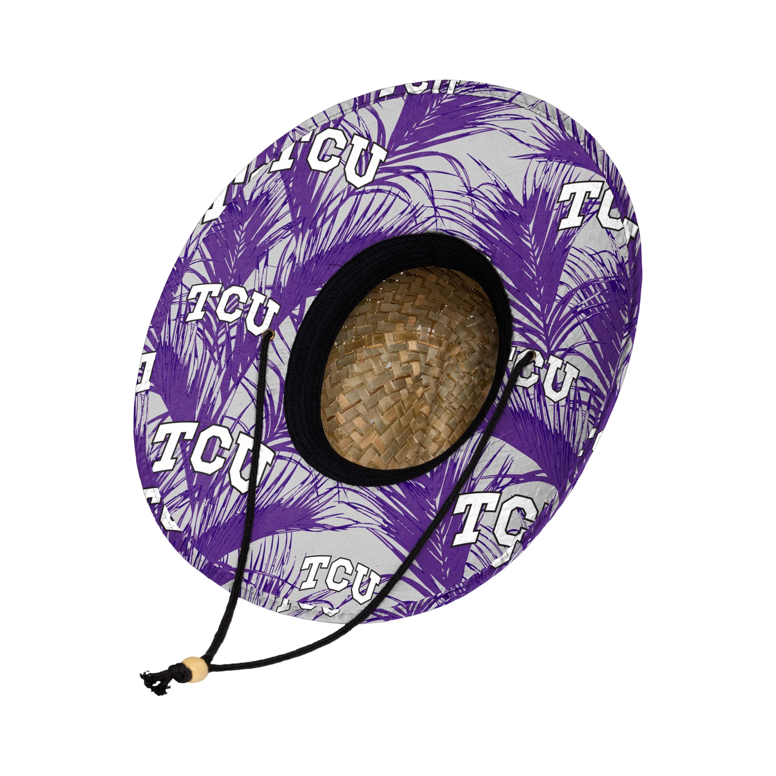 TCU Horned Frogs NCAA Floral Straw Hat - Image 2