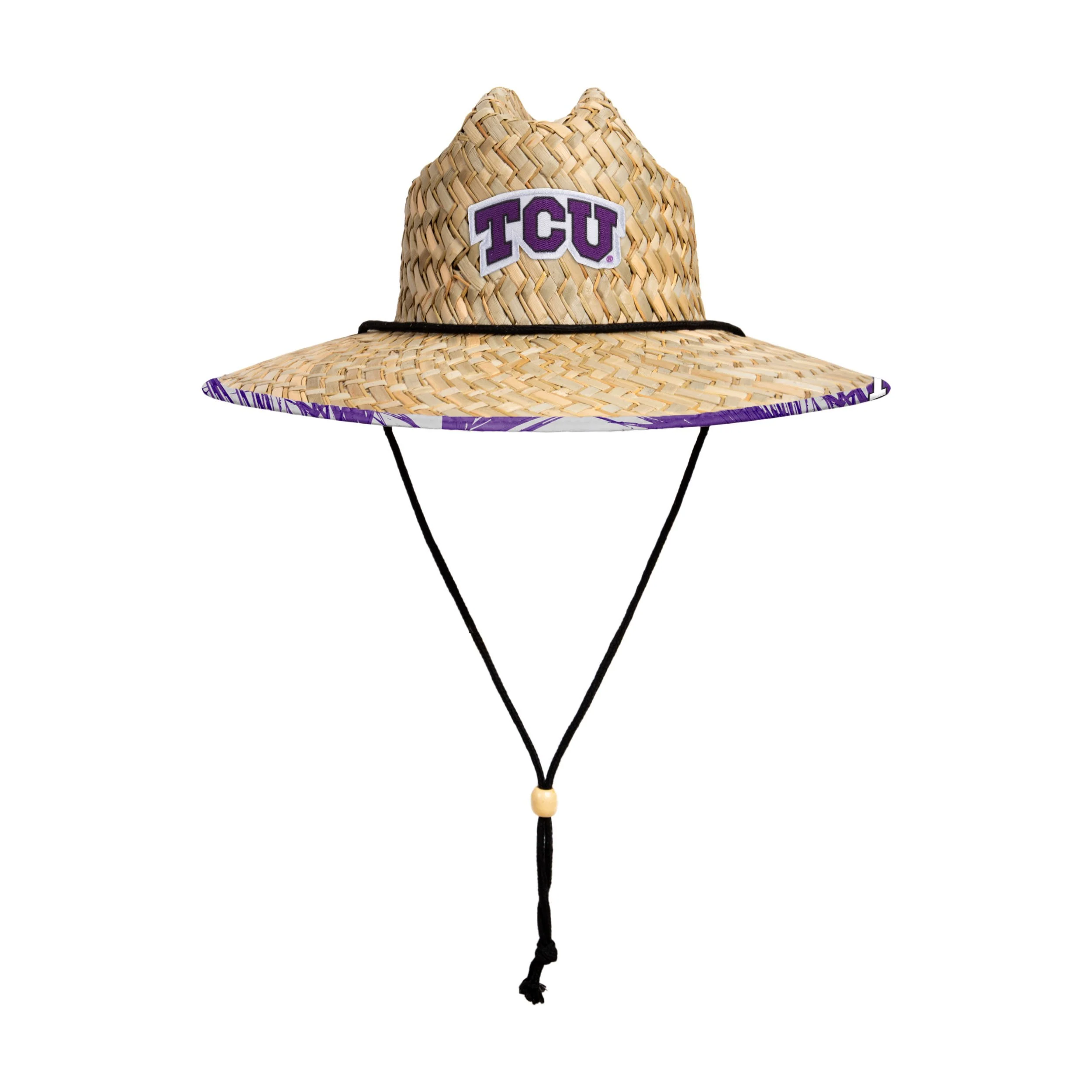 TCU Horned Frogs NCAA Floral Straw Hat - Image 3