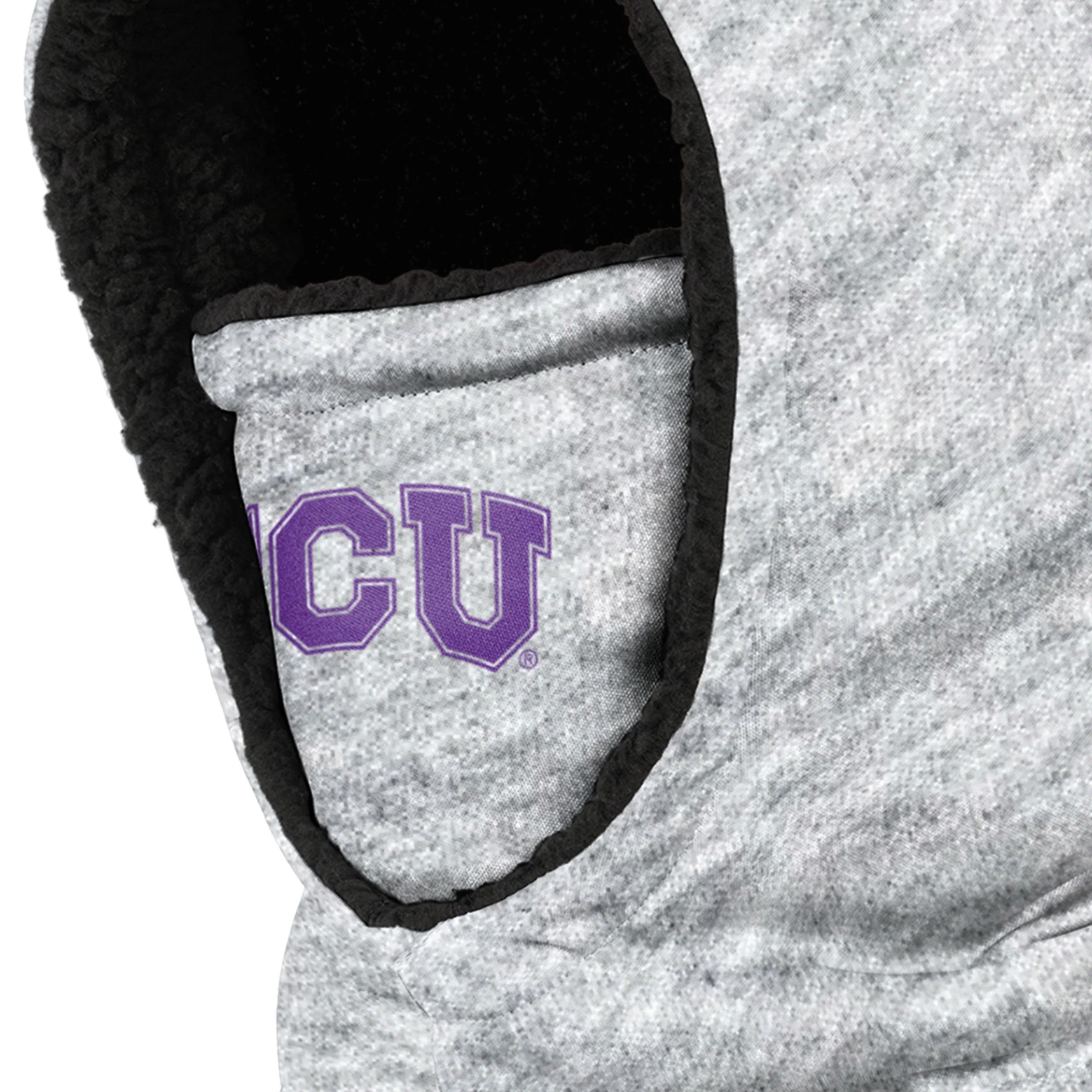 TCU Horned Frogs NCAA Heather Grey Big Logo Hooded Gaiter - Image 3