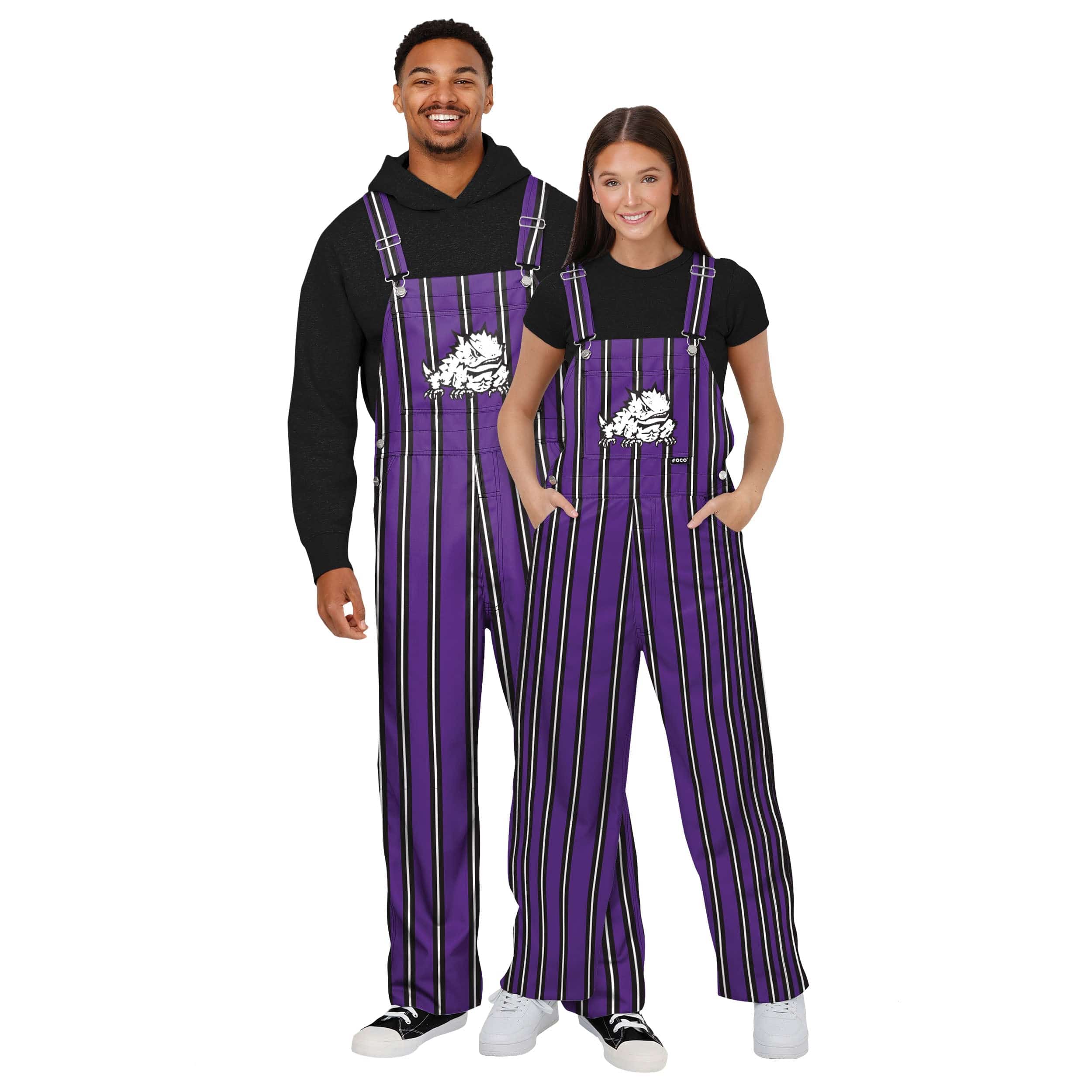 TCU Horned Frogs NCAA Mens Sideline Spirit Bib Overalls - Image 3
