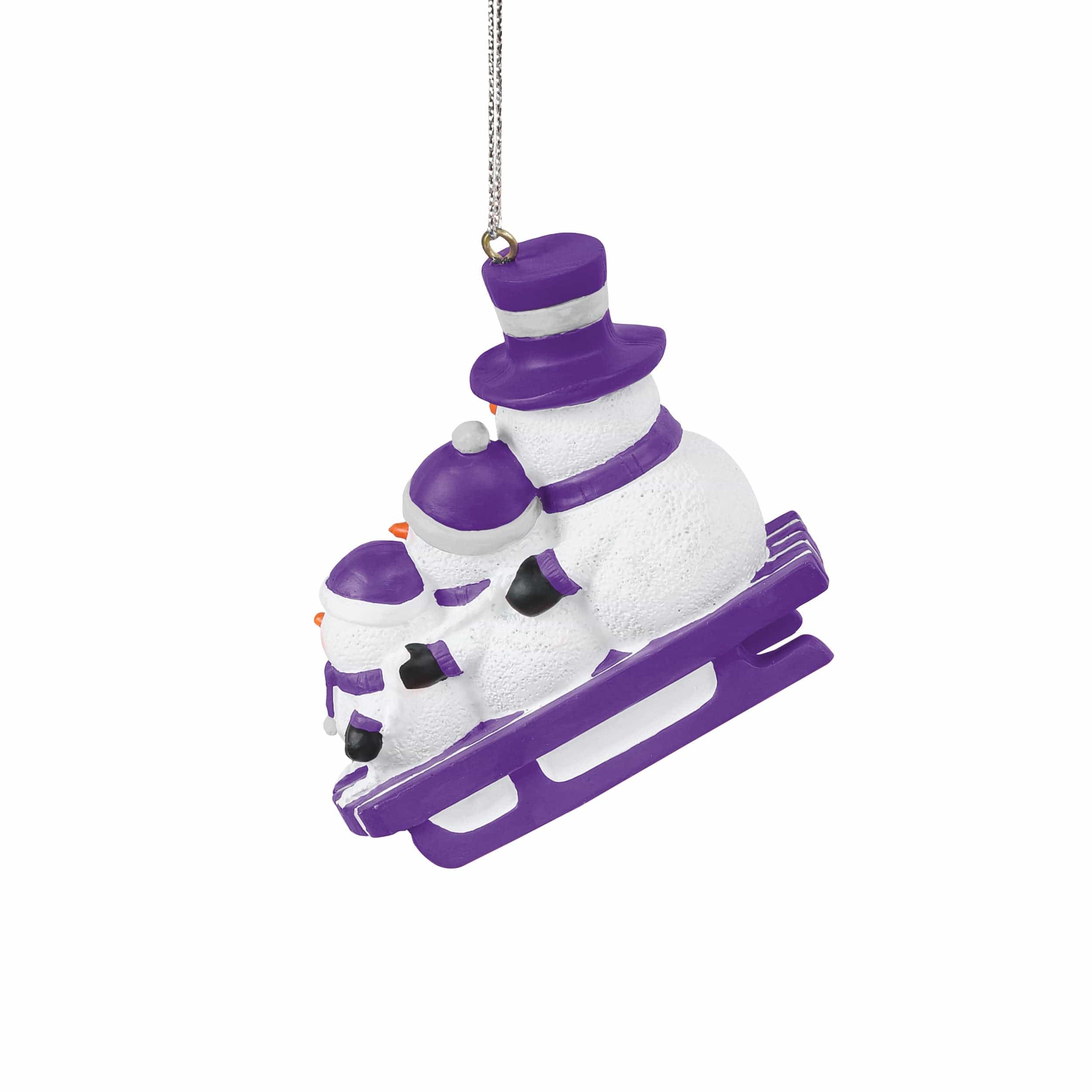 TCU Horned Frogs NCAA Sledding Snowmen Ornament - Image 3