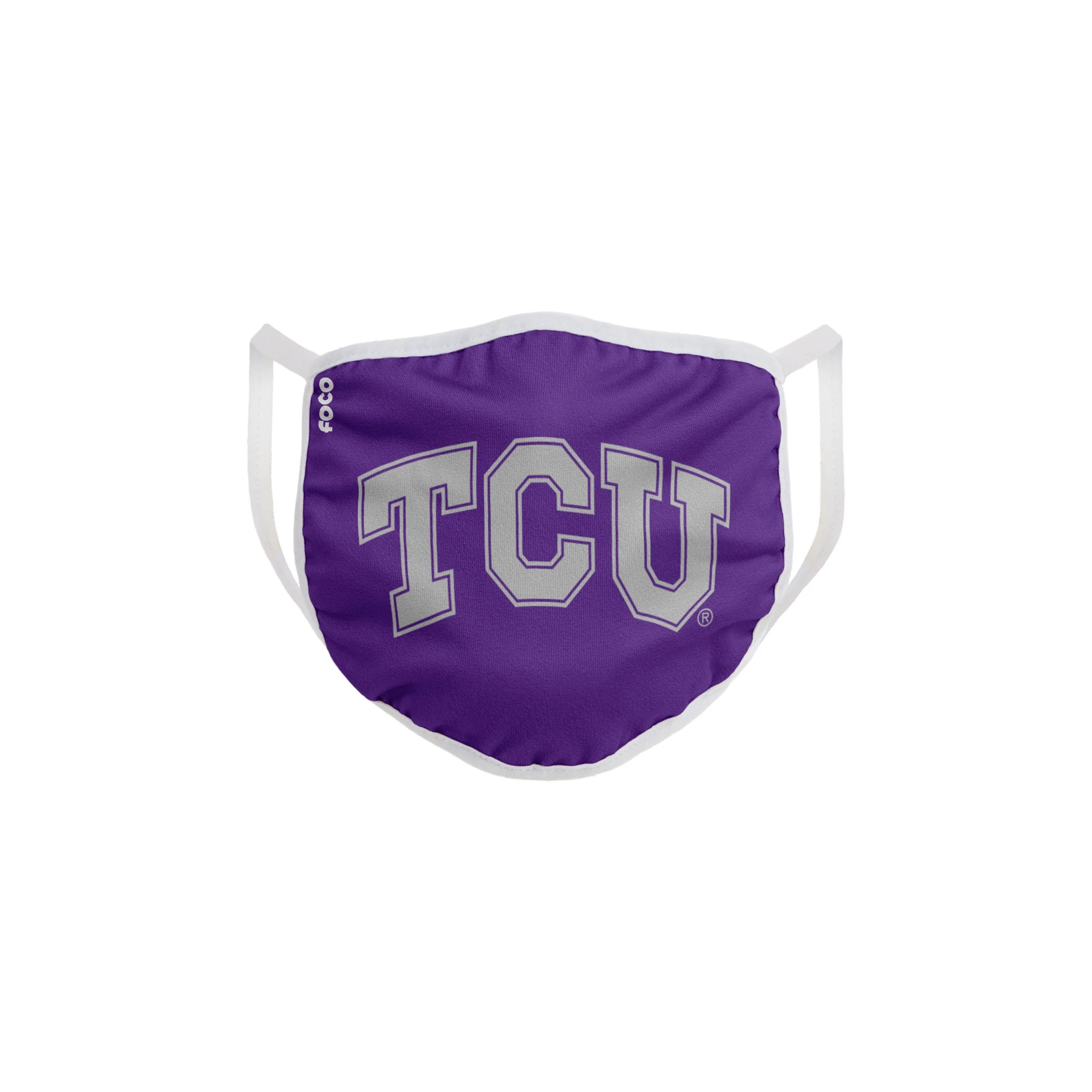 TCU Horned Frogs NCAA Solid Big Logo Face Cover - Image 2