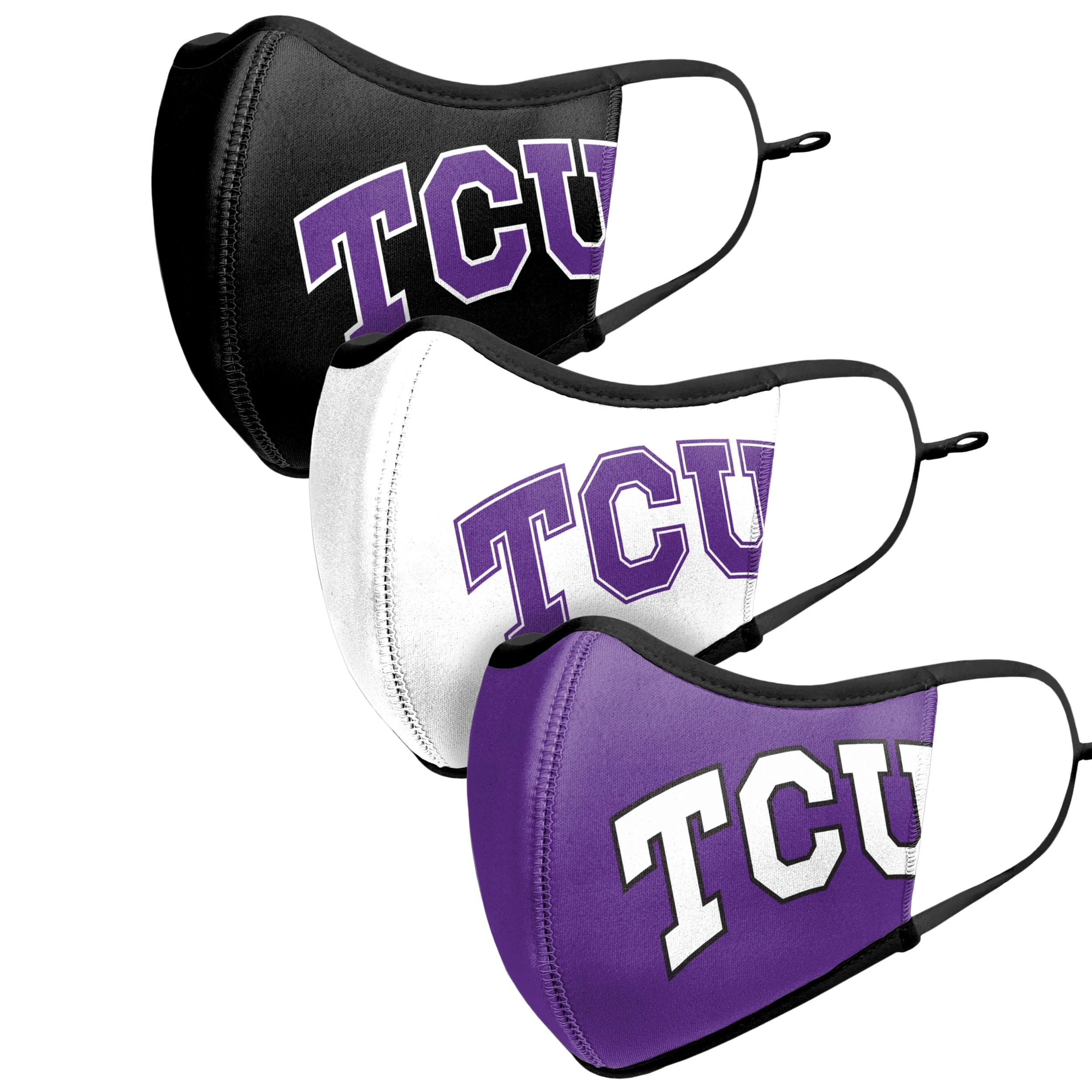 TCU Horned Frogs NCAA Sport 3 Pack Face Cover - Image 4